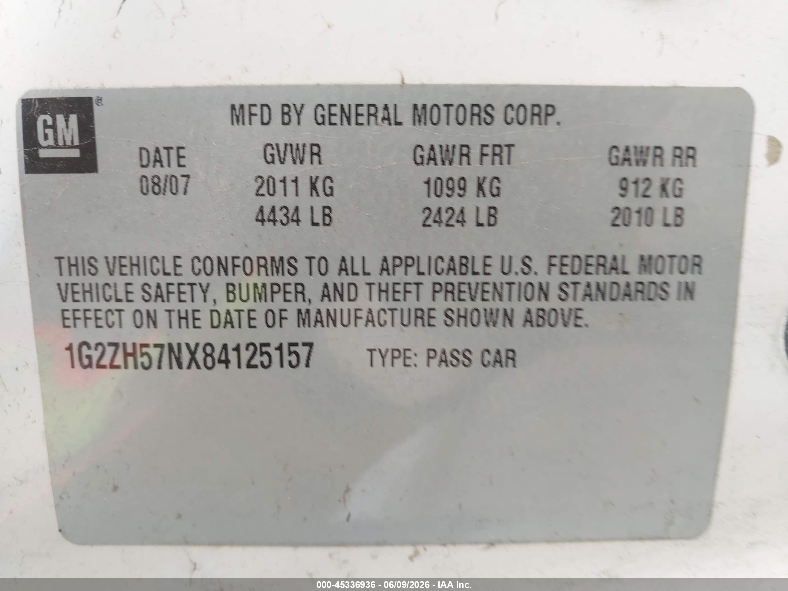 2008 Pontiac G6 Gt White vin: 1G2ZH57NX84125157