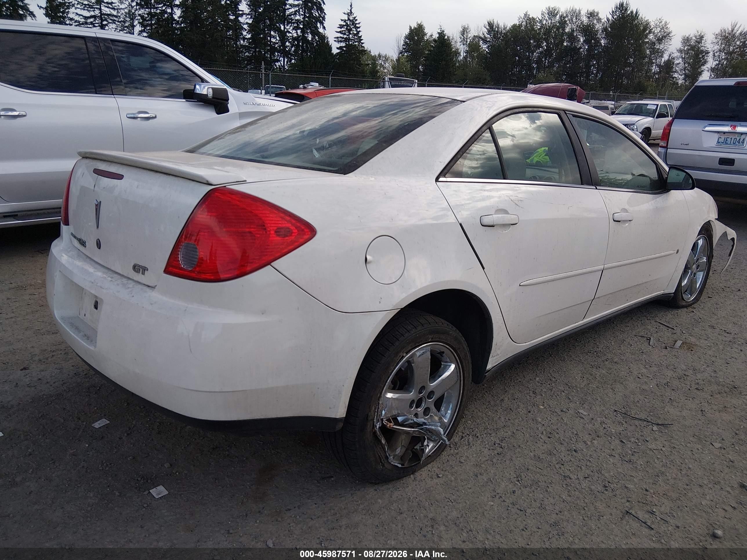 2008 Pontiac G6 Gt White vin: 1G2ZH57NX84195726