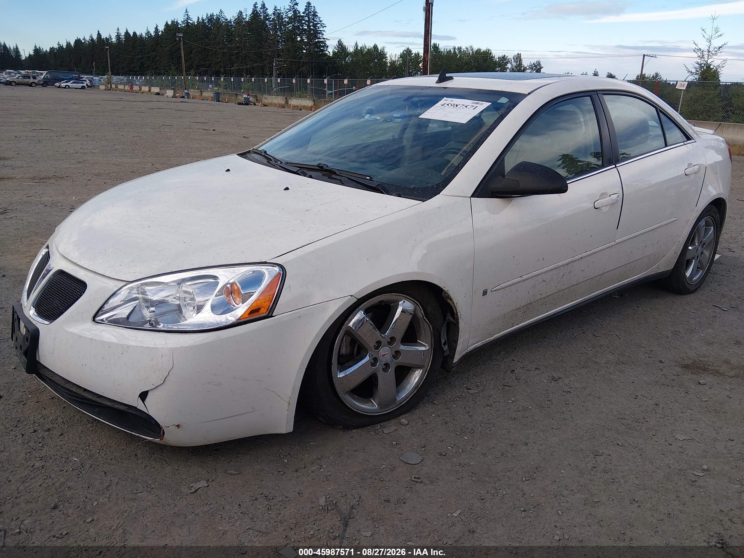 2008 Pontiac G6 Gt White vin: 1G2ZH57NX84195726