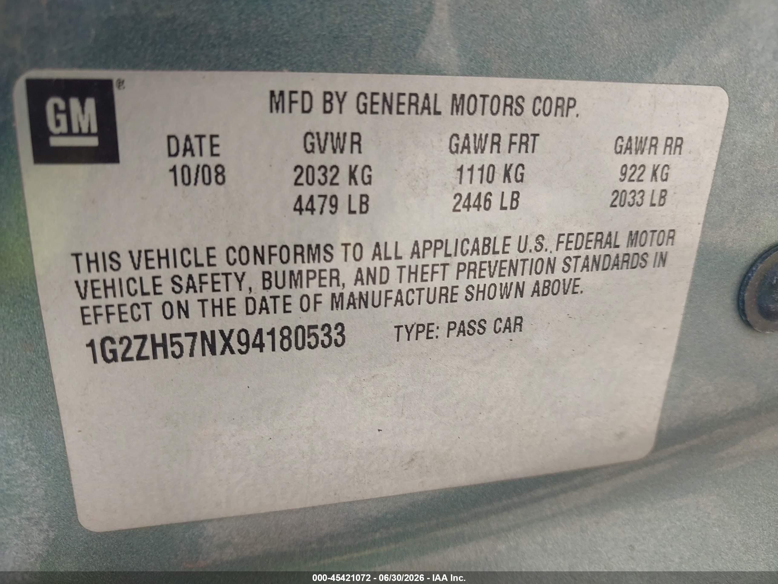 2009 Pontiac G6 Gt Green vin: 1G2ZH57NX94180533