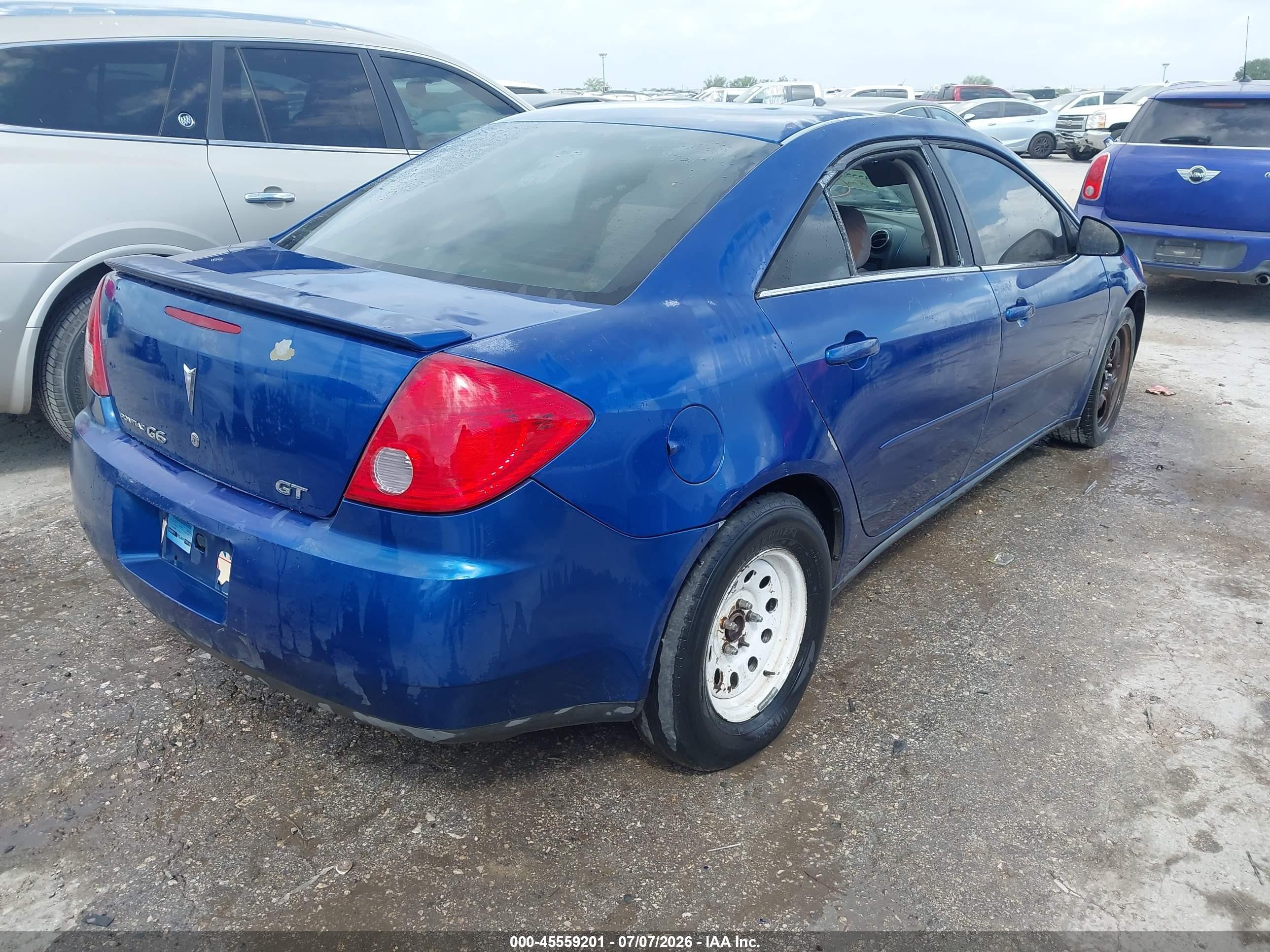 2007 Pontiac G6 Gt Blue vin: 1G2ZH58N974212528