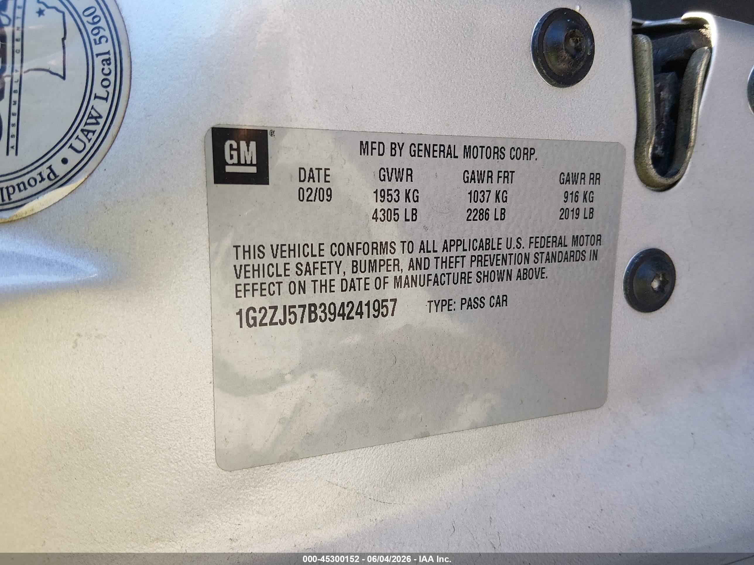 2009 Pontiac G6 New Se Silver vin: 1G2ZJ57B394241957