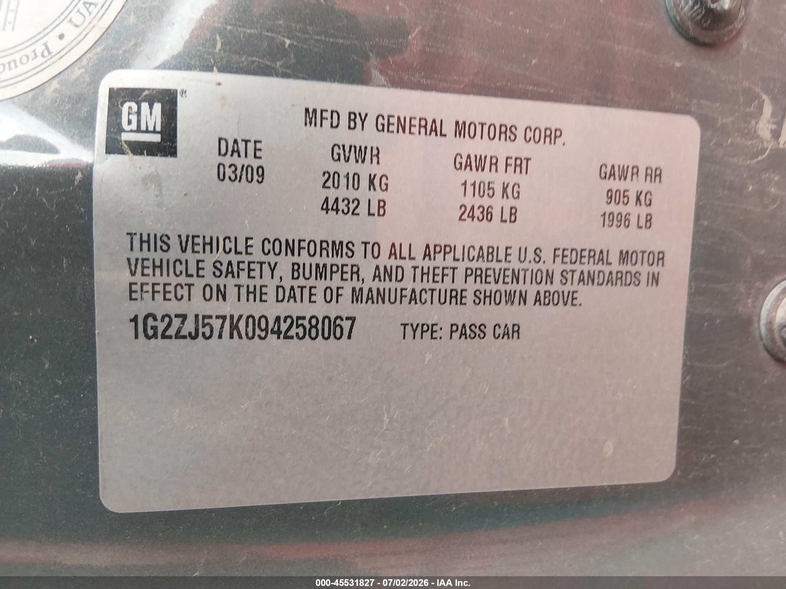 2009 Pontiac G6 New Se Gray vin: 1G2ZJ57K094258067