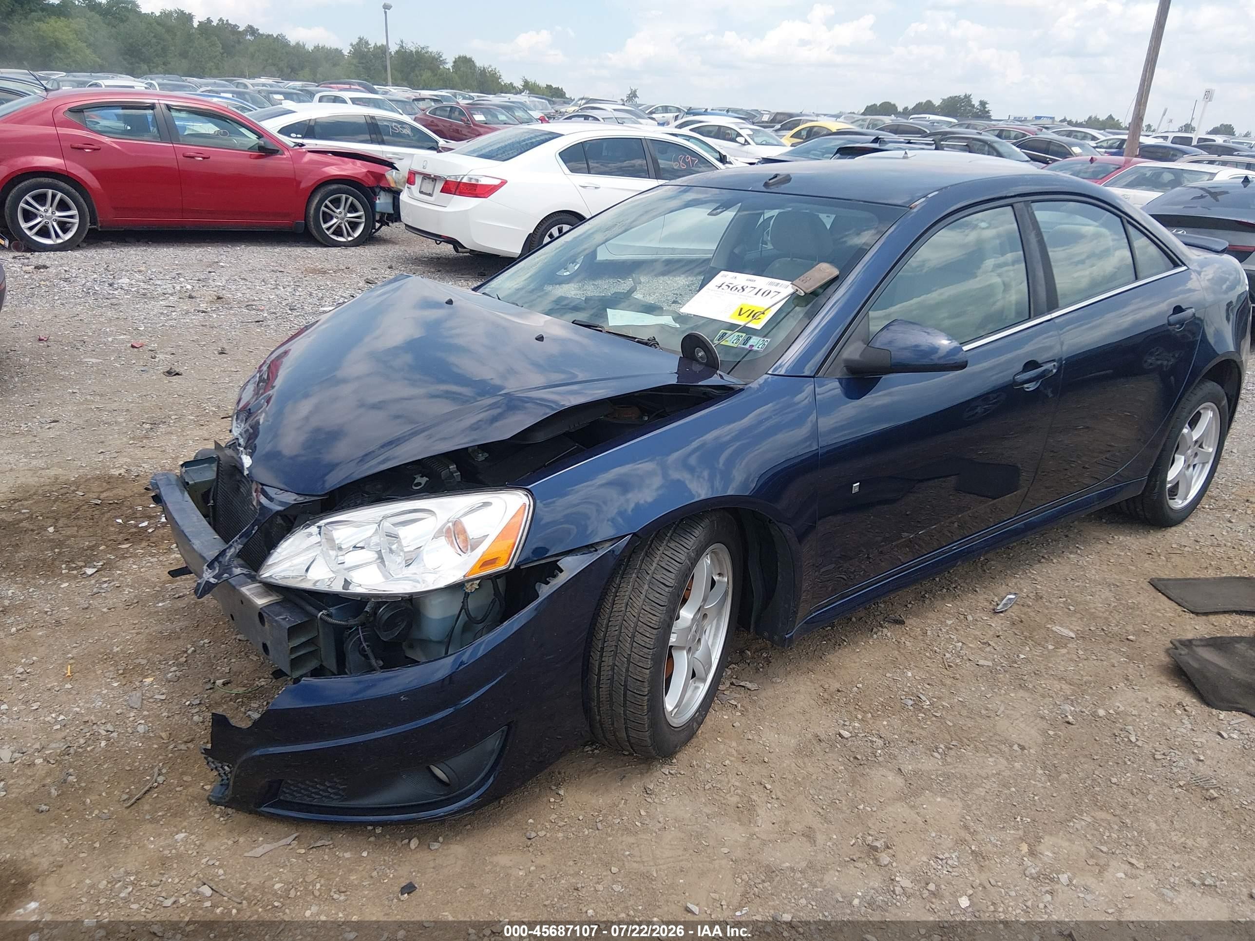 2009 Pontiac G6 New Se Blue vin: 1G2ZJ57K294248835