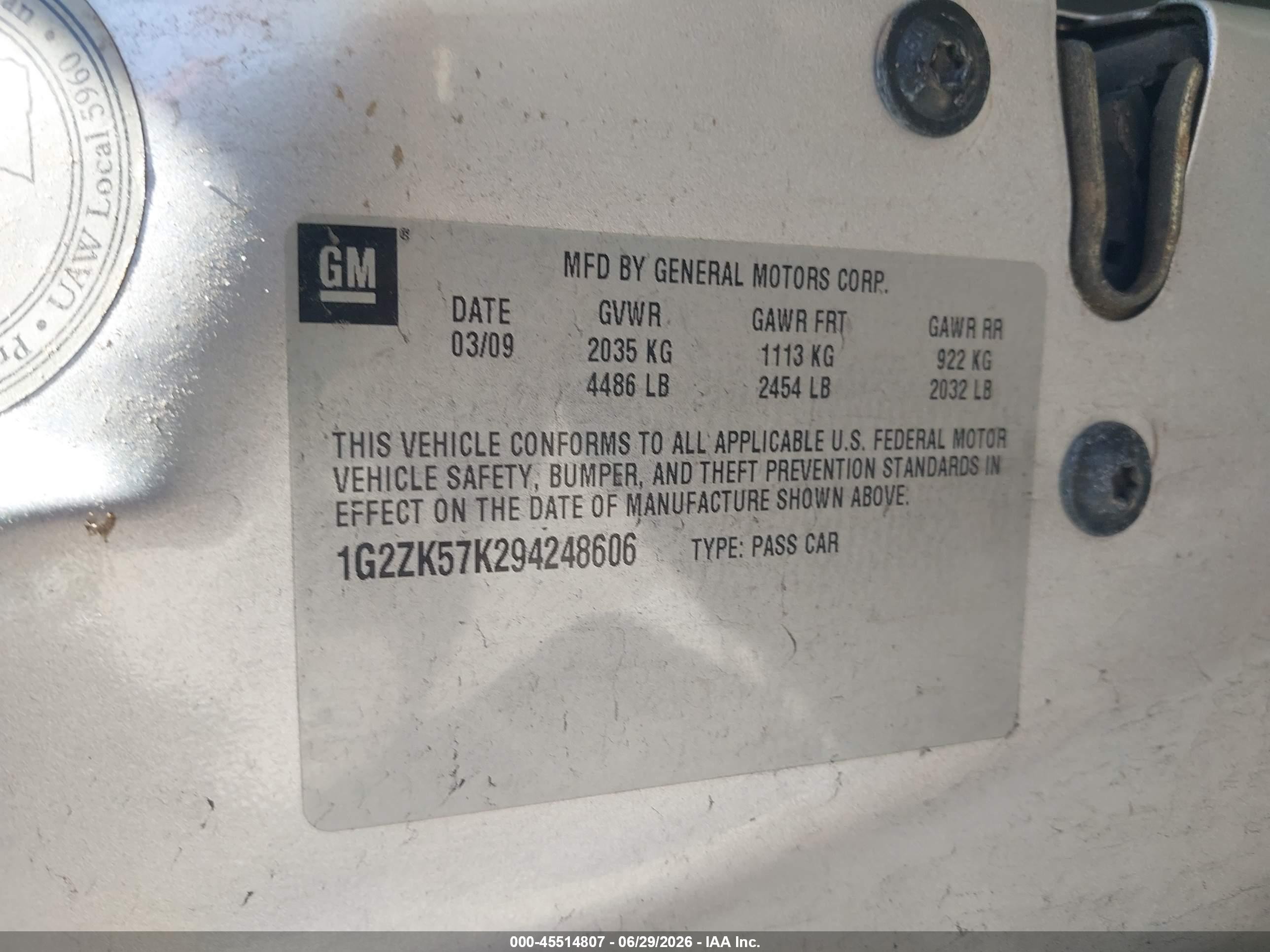2009 Pontiac G6 New Gt Silver vin: 1G2ZK57K294248606