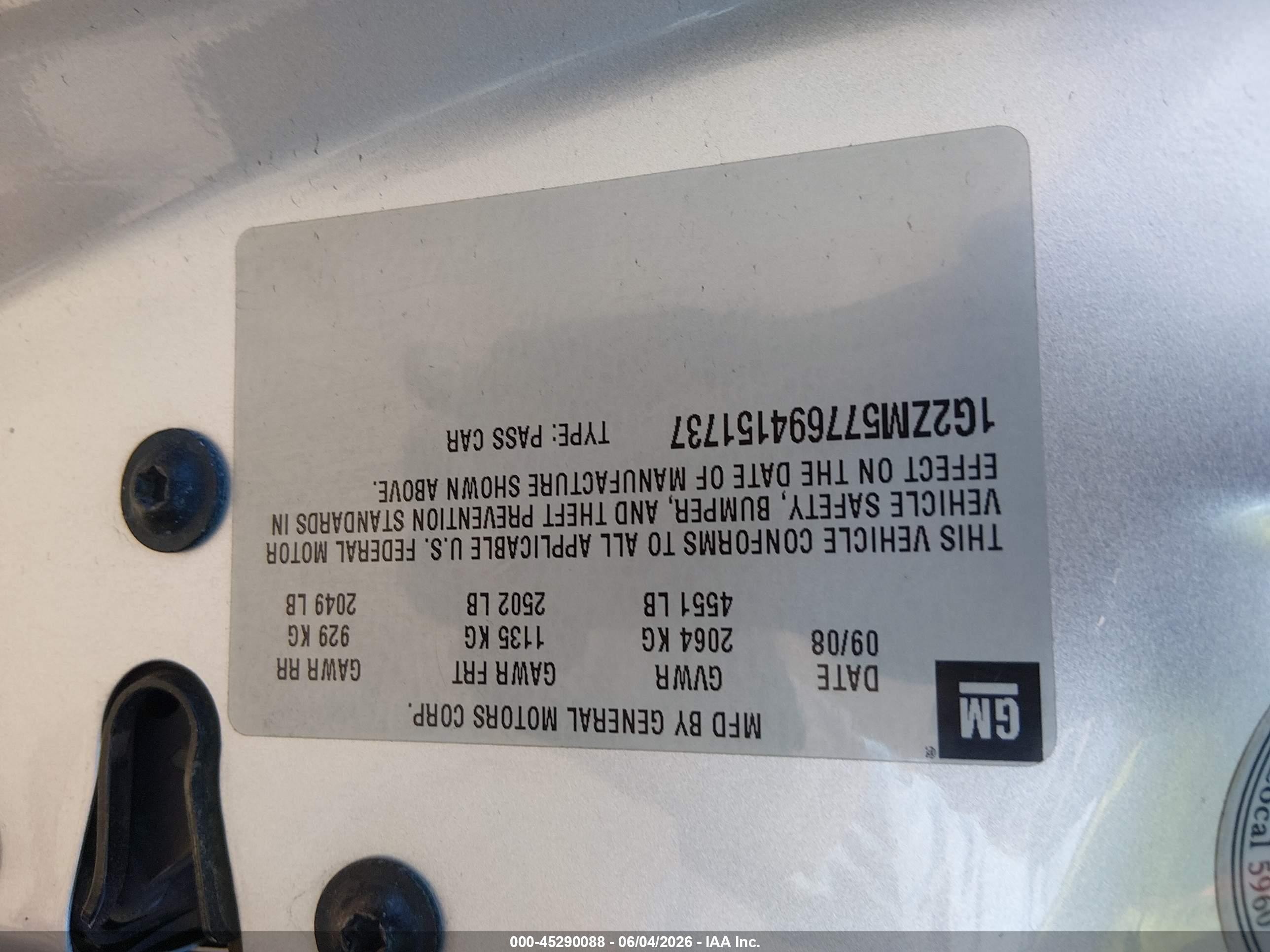 2009 Pontiac G6 Gxp Silver vin: 1G2ZM577694151737