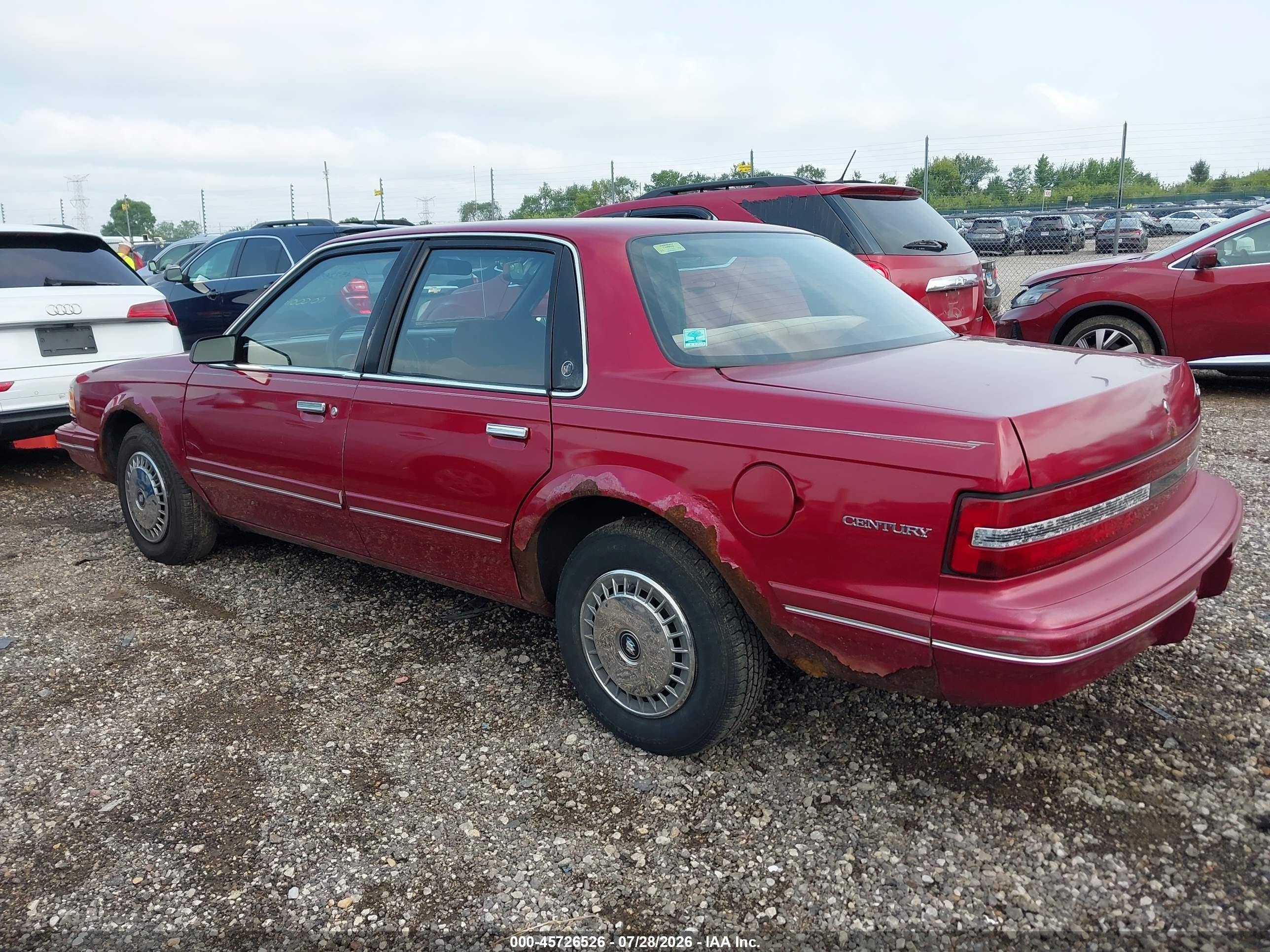 1996 Buick Century Special/custom/limited Red vin: 1G4AG55M0T6462404