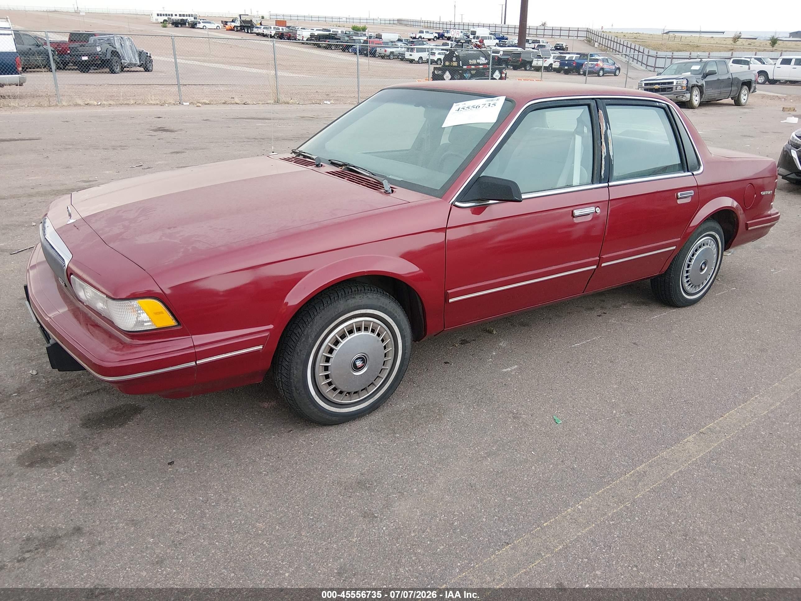 1996 Buick Century Special/custom/limited Red vin: 1G4AG55M2T6446236