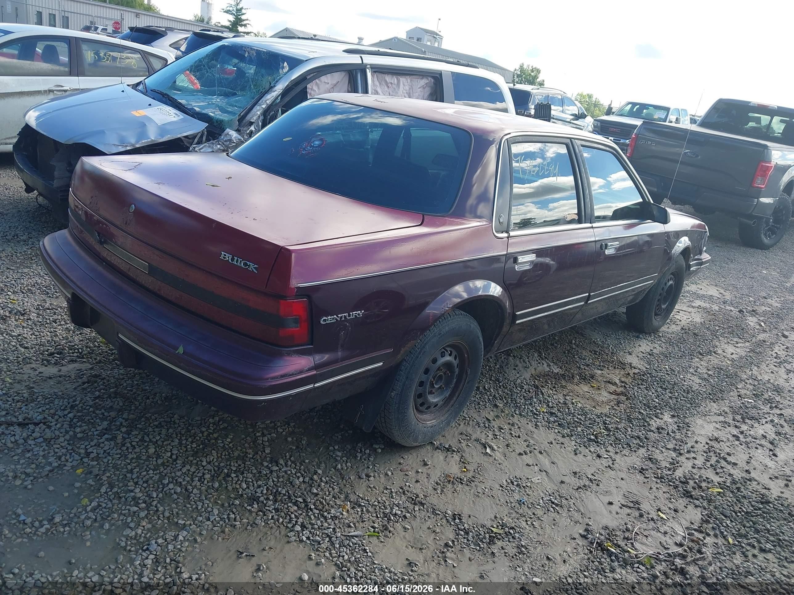1996 Buick Century Special/custom/limited Maroon vin: 1G4AG55M7T6443980