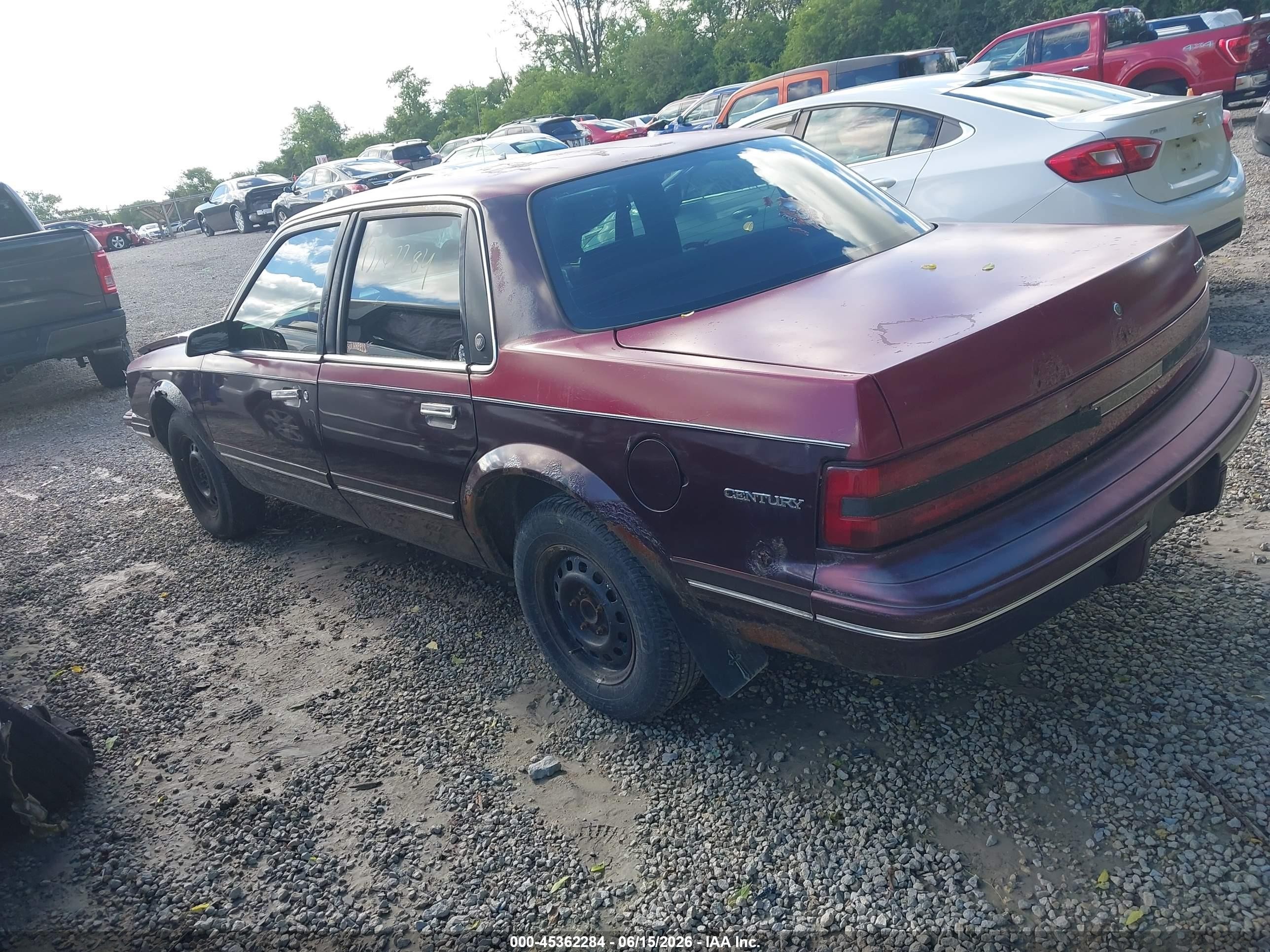 1996 Buick Century Special/custom/limited Maroon vin: 1G4AG55M7T6443980