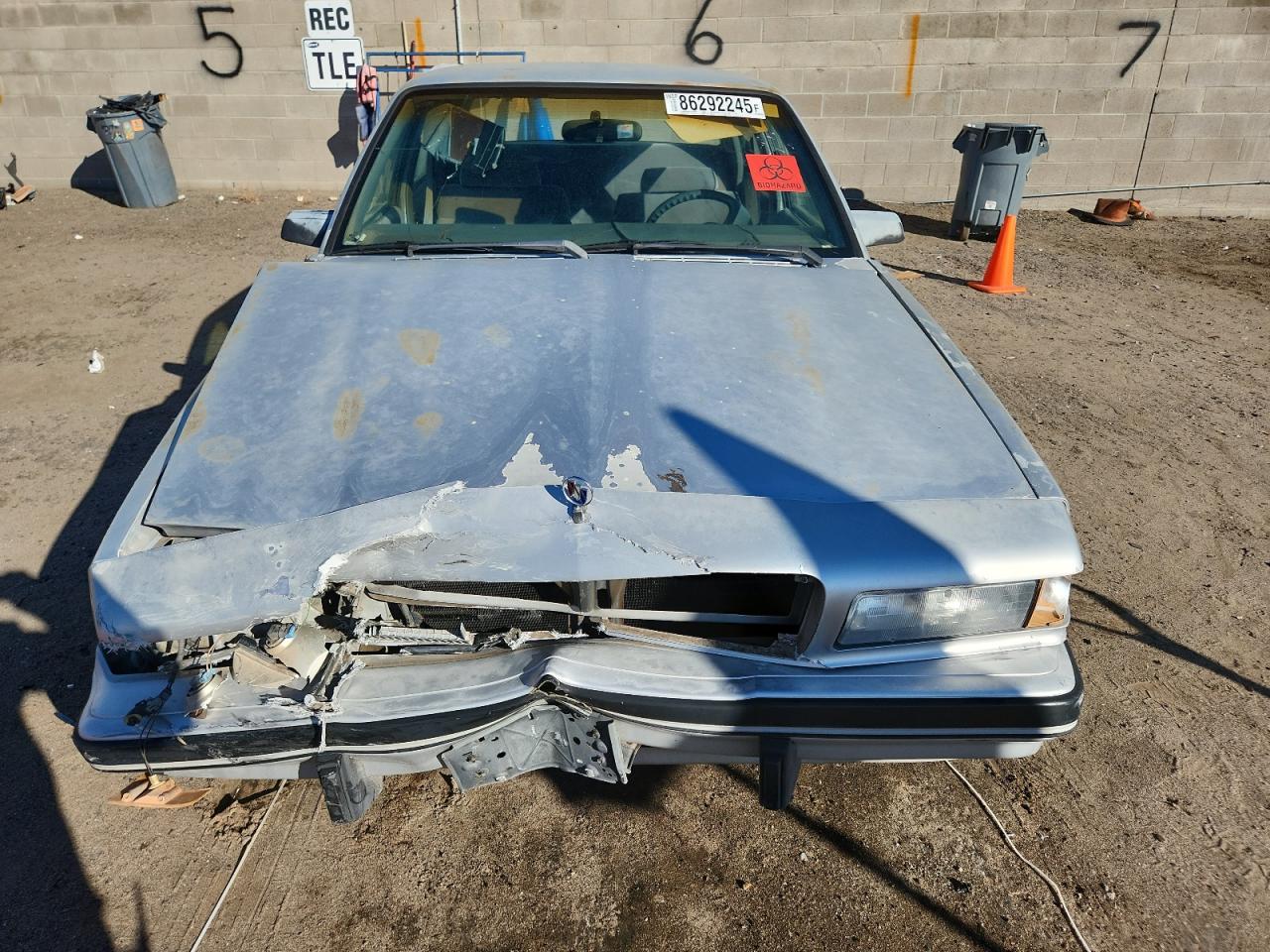 1989 Buick Century Custom Silver vin: 1G4AH51N5KT452642