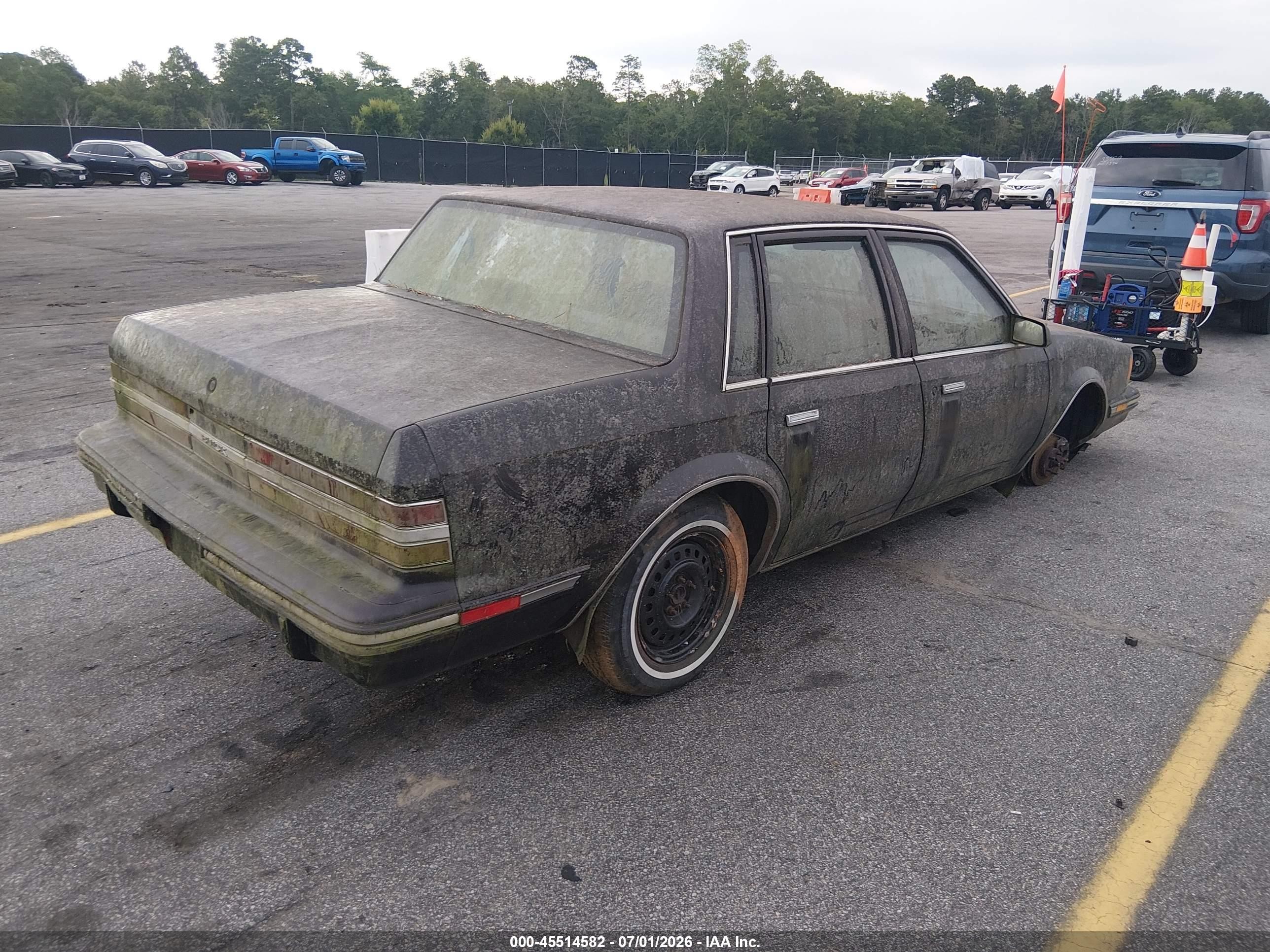 1988 Buick Century Custom Black vin: 1G4AH51R6JT445524