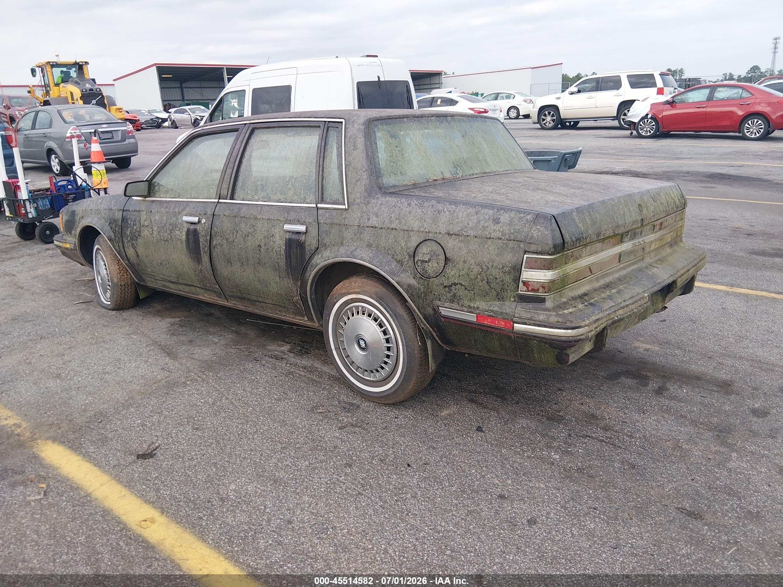 1988 Buick Century Custom Black vin: 1G4AH51R6JT445524