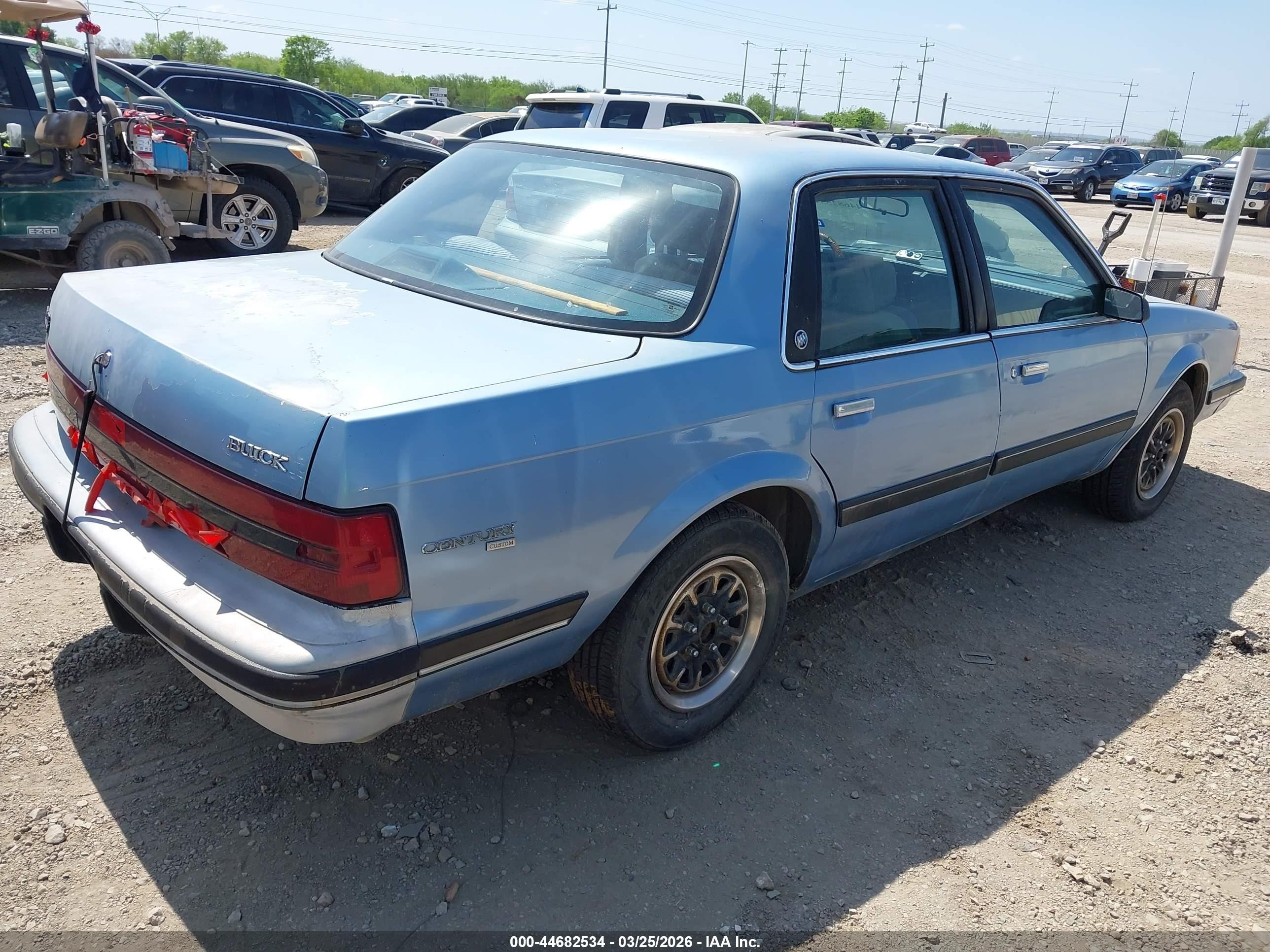 1992 Buick Century Custom Blue vin: 1G4AH54N2N6429124