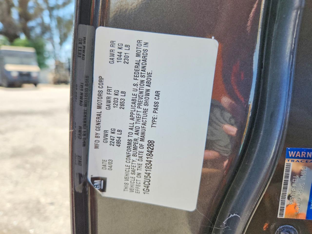 2003 Buick Park Avenue Ultra Gray vin: 1G4CU541834184288