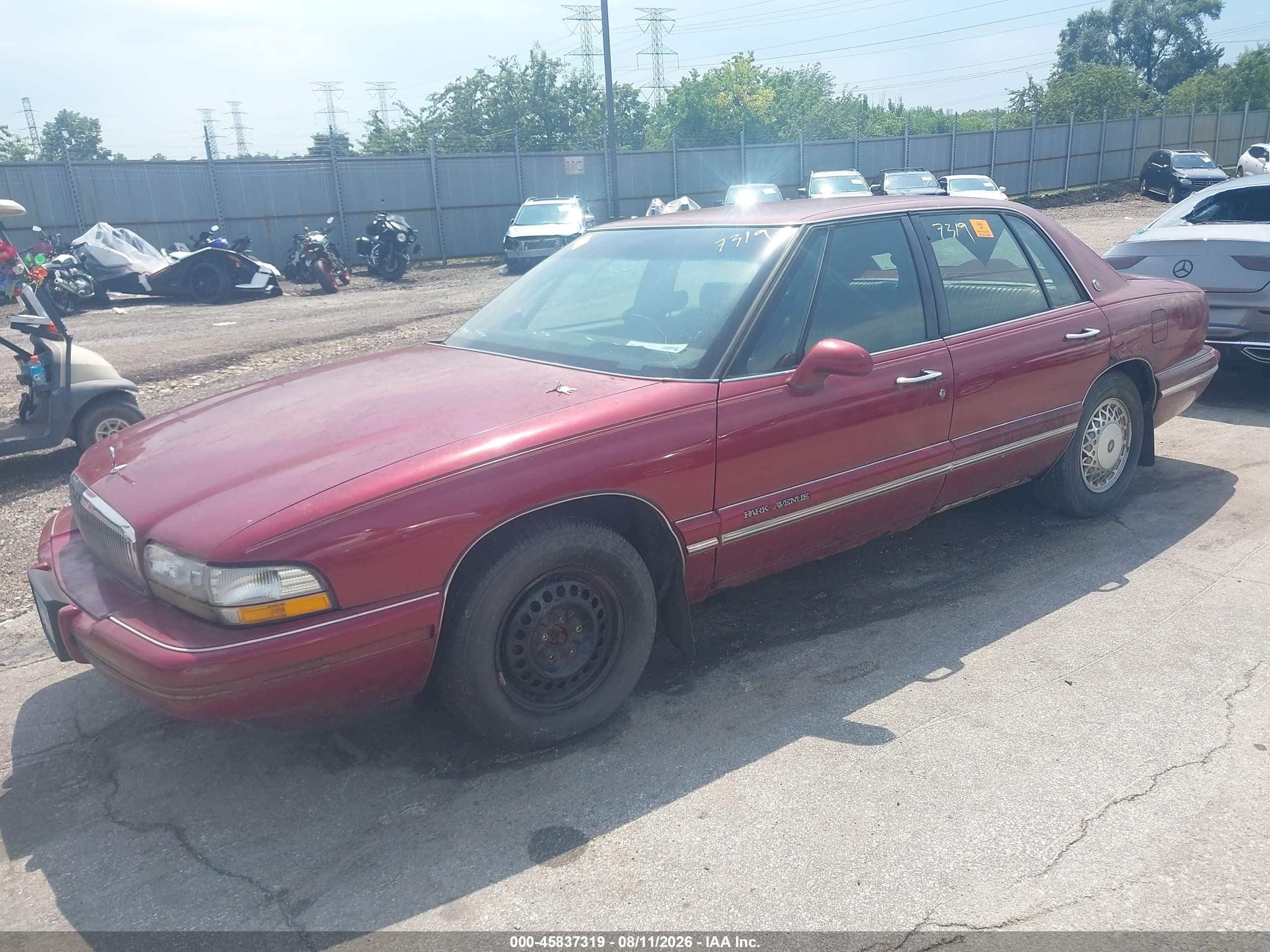 1996 Buick Park Avenue Red vin: 1G4CW52K0TH607718