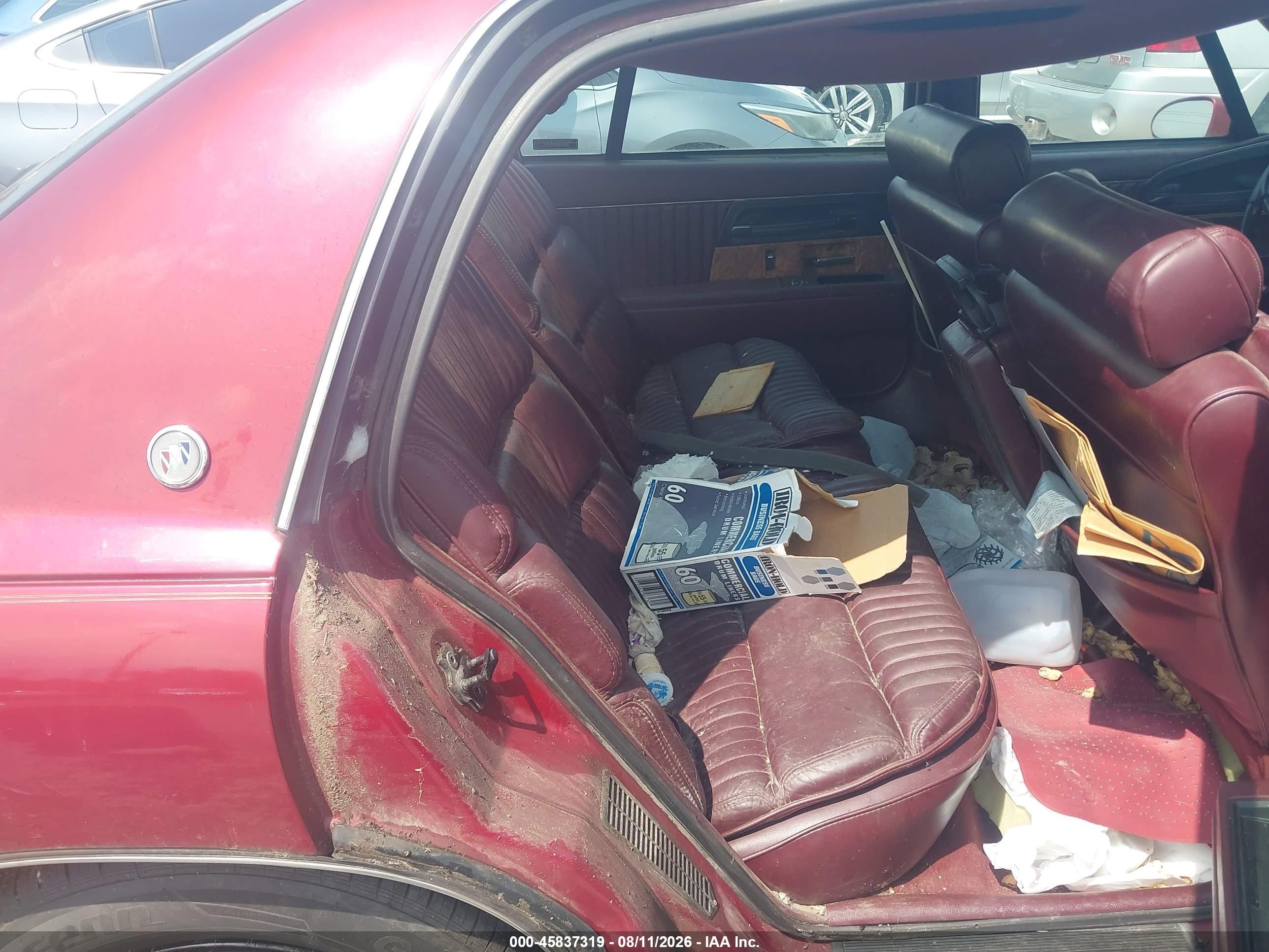 1996 Buick Park Avenue Red vin: 1G4CW52K0TH607718