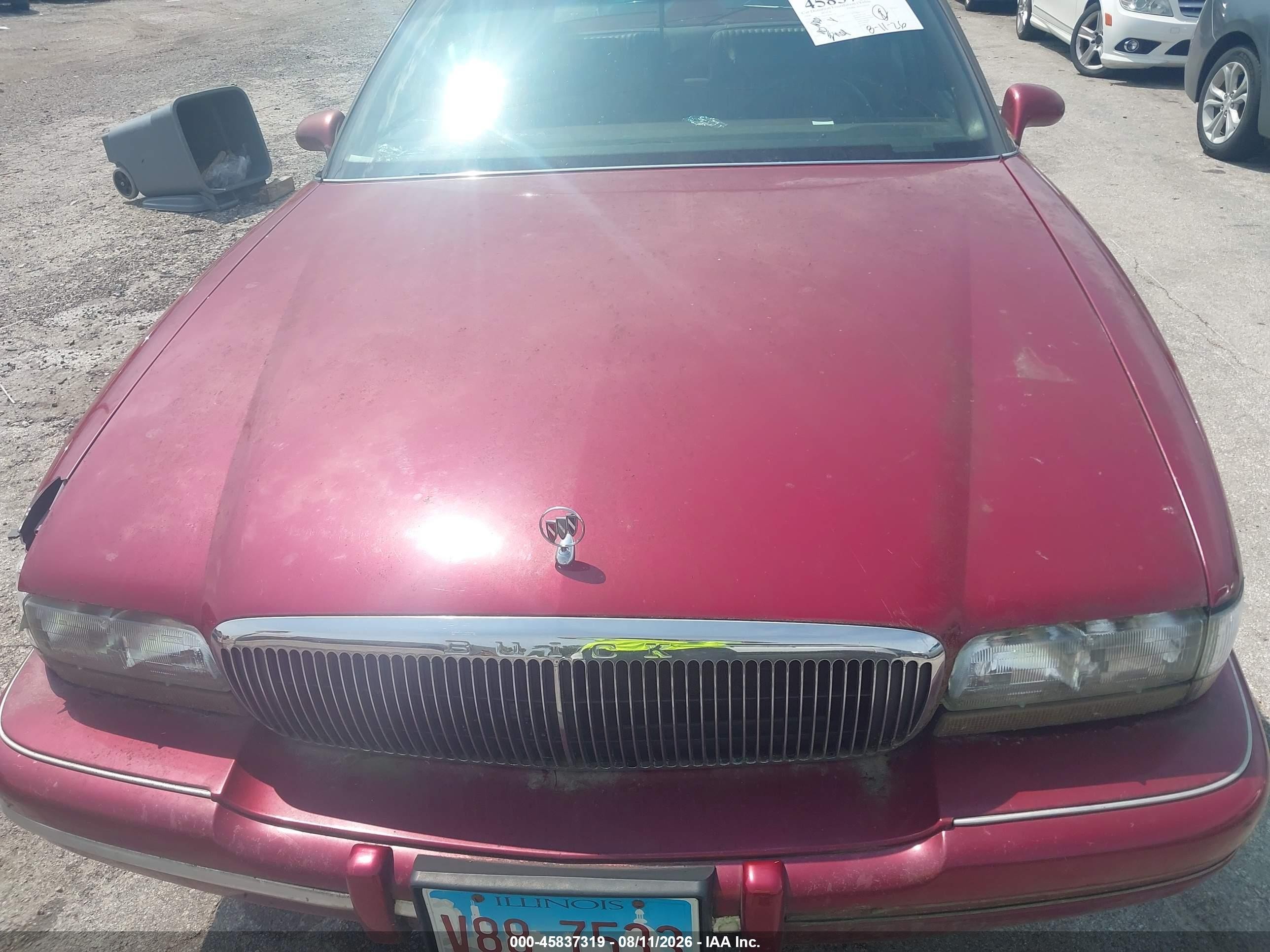 1996 Buick Park Avenue Red vin: 1G4CW52K0TH607718