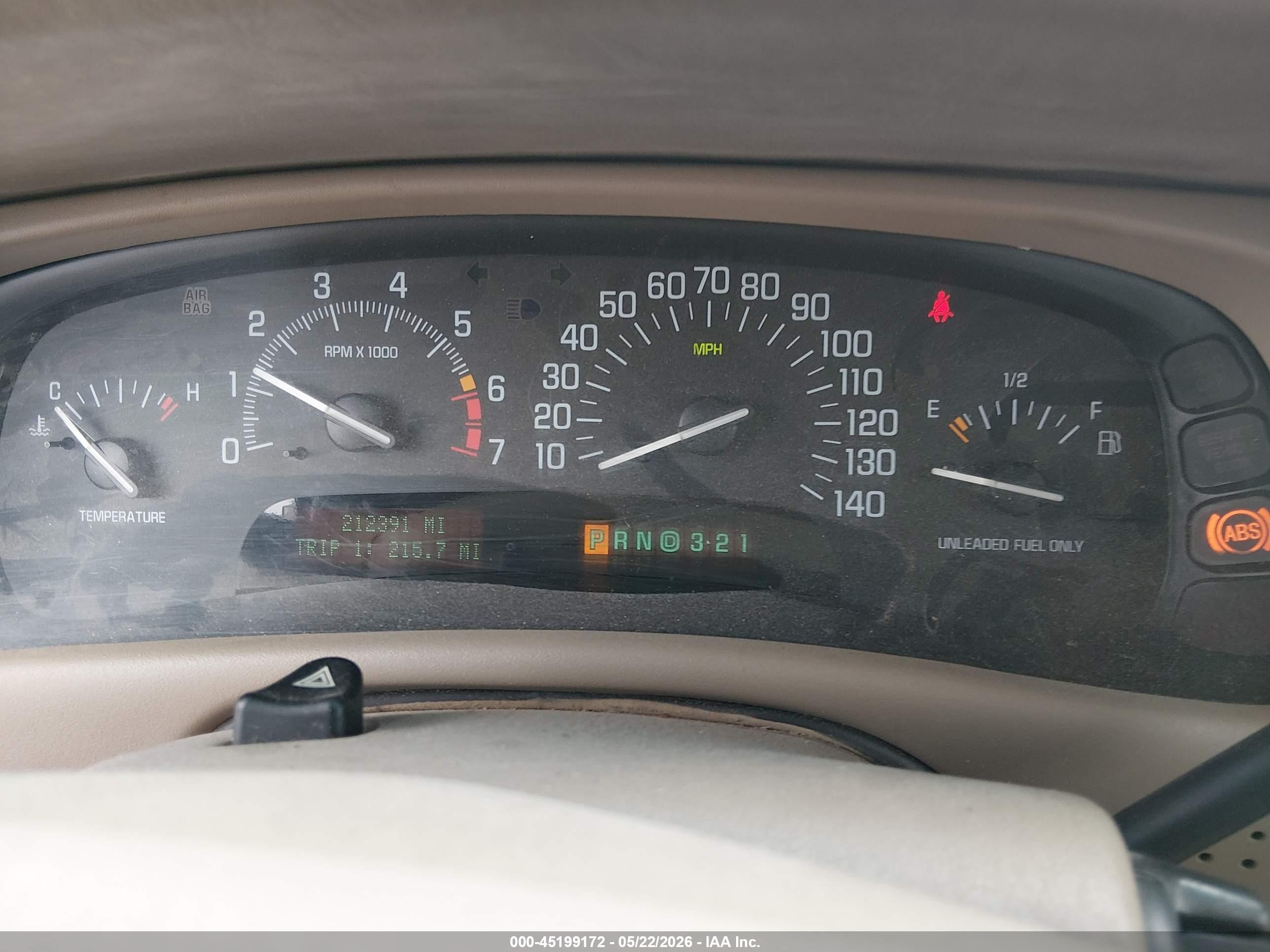 1999 Buick Park Avenue   Red vin: 1G4CW52K0X4645172