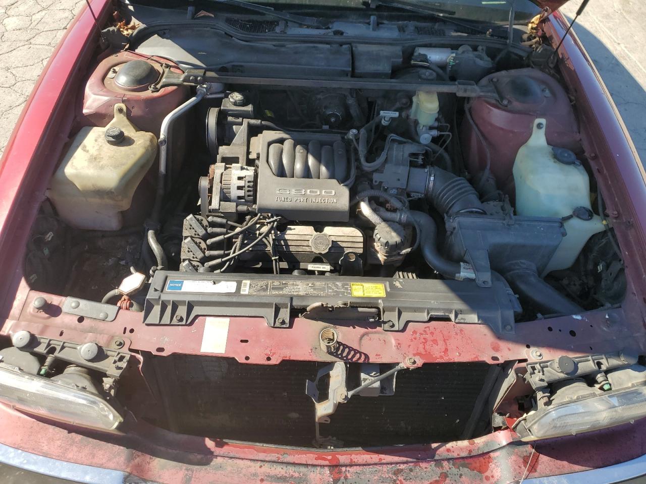 1993 Buick Park Avenue Maroon vin: 1G4CW53L1P1622105