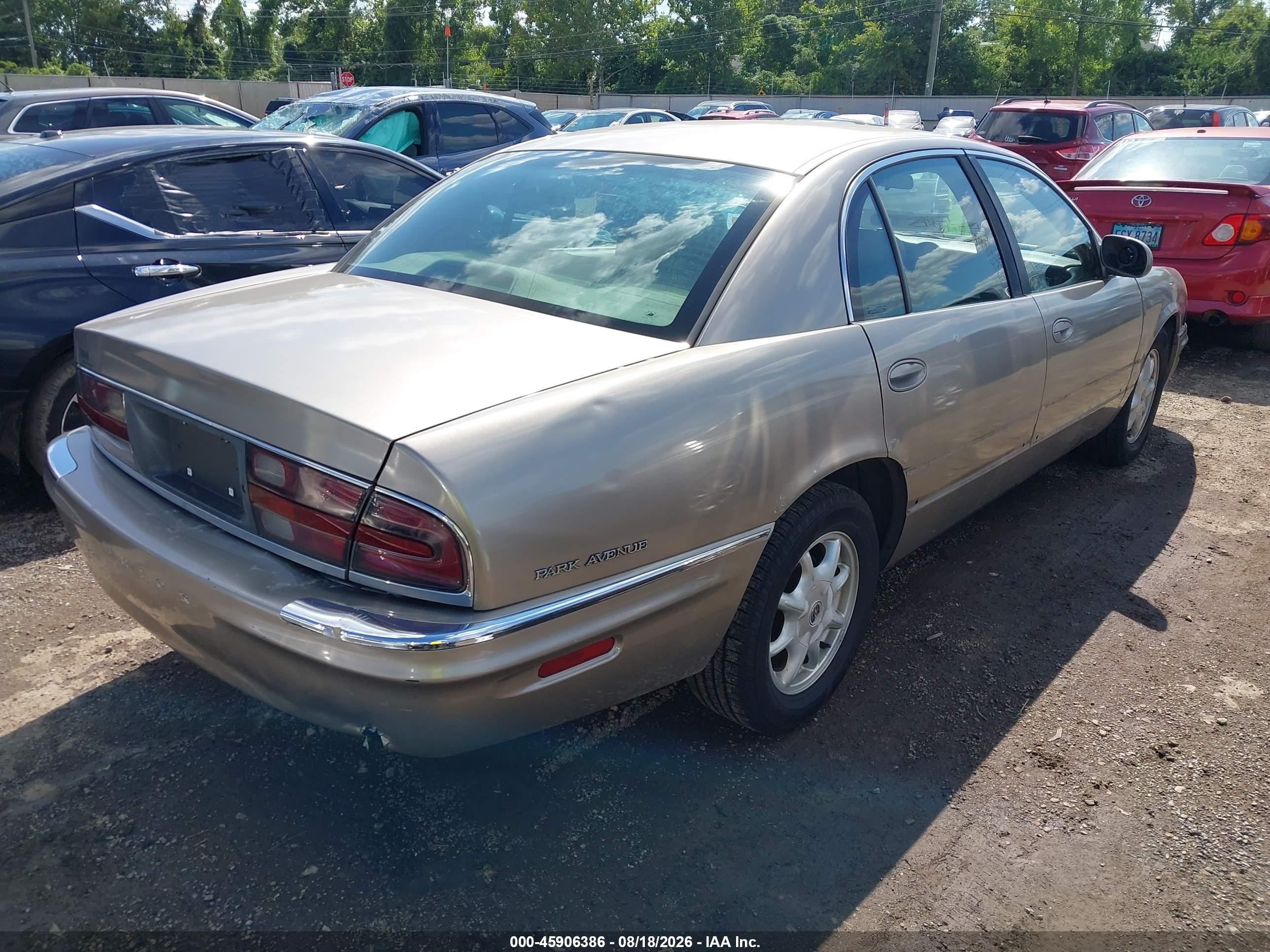 2001 Buick Park Avenue   Champagne vin: 1G4CW54K114174931