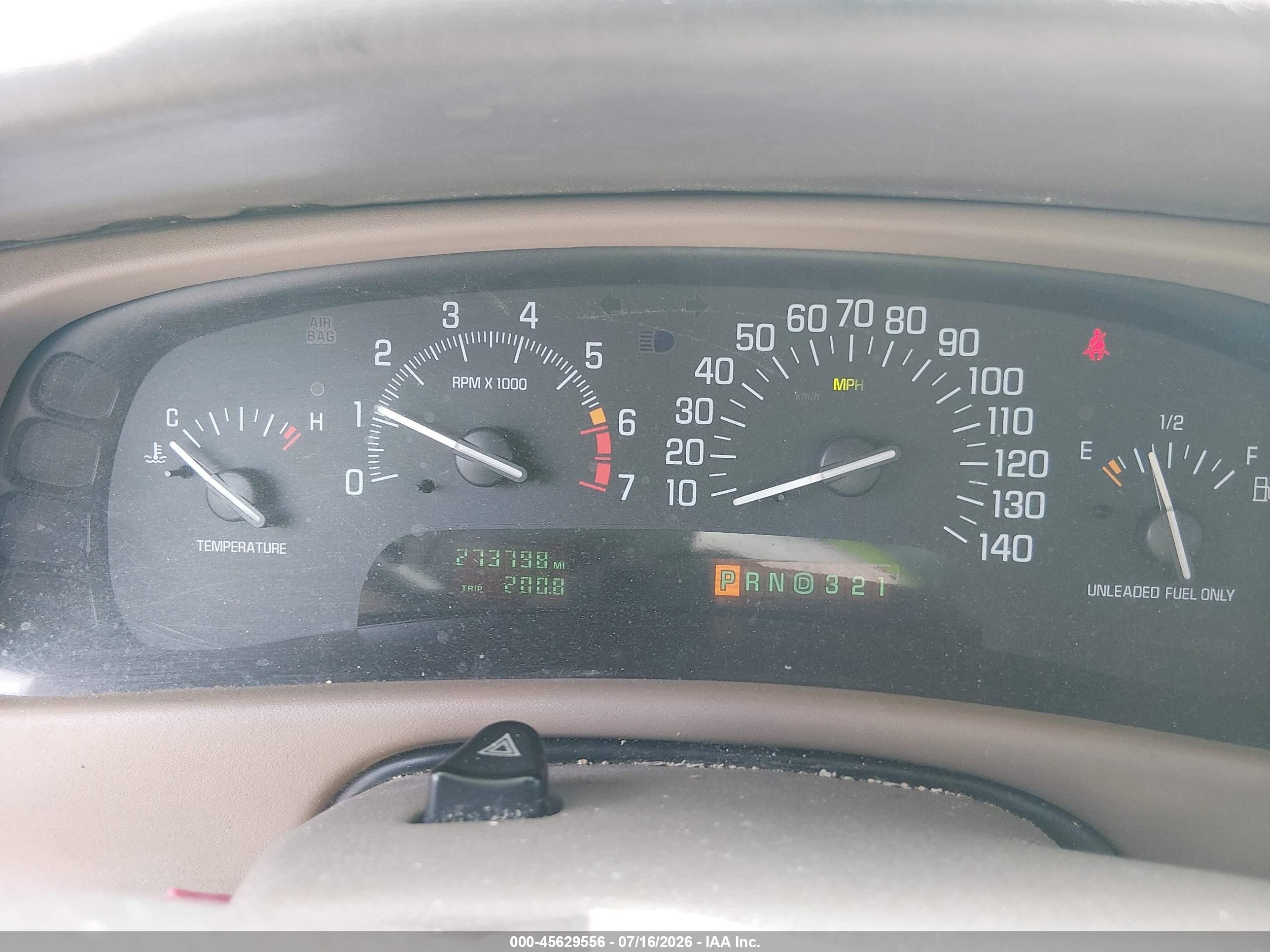 2003 Buick Park Avenue   Gold vin: 1G4CW54K134114022