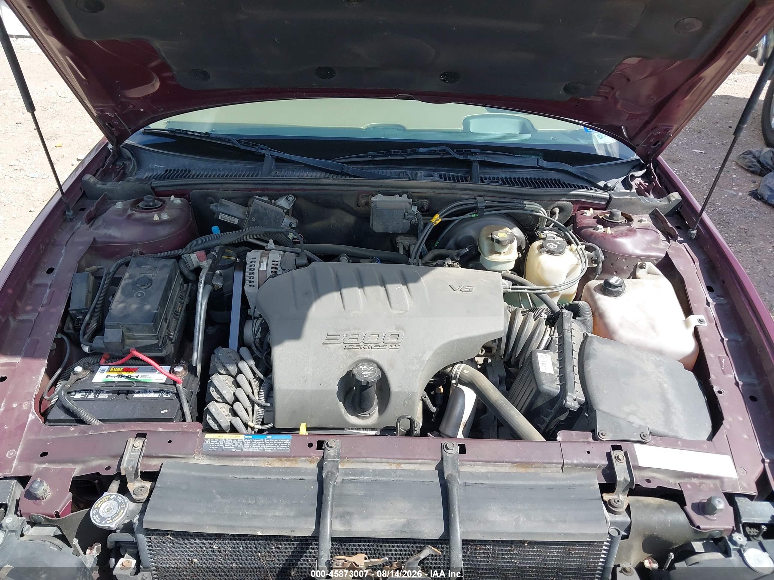2005 Buick Park Avenue   Burgundy vin: 1G4CW54K154108160