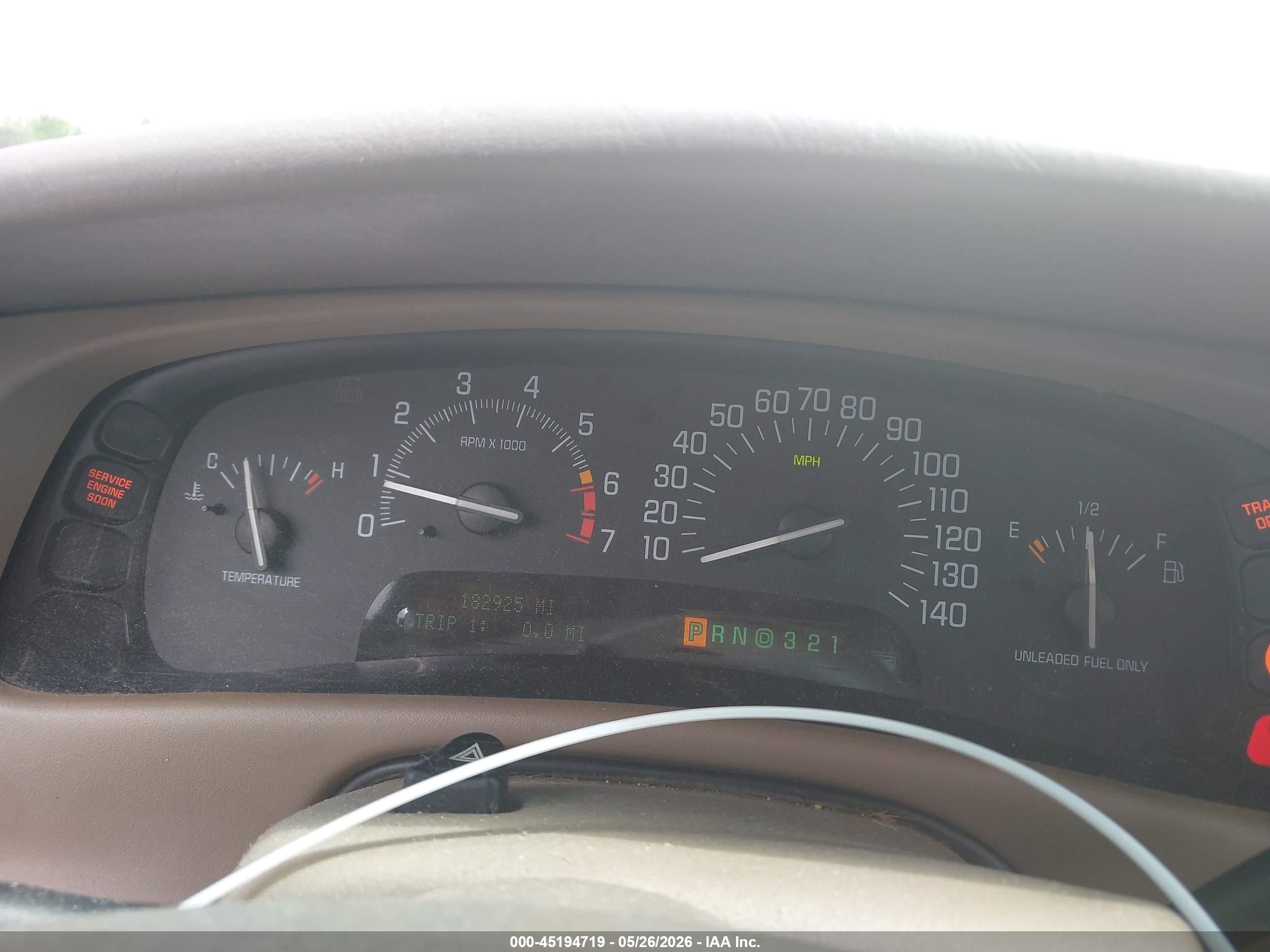 2001 Buick Park Avenue Brown vin: 1G4CW54K414298224