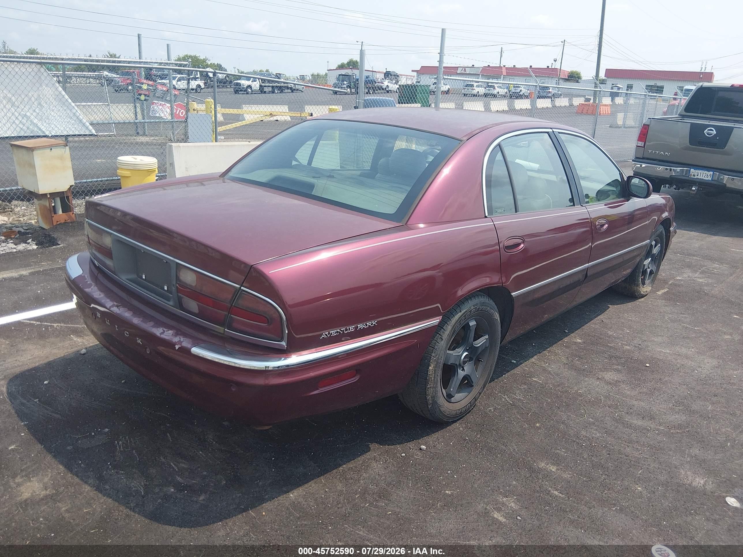 2001 Buick Park Avenue   Burgundy vin: 1G4CW54K514196270