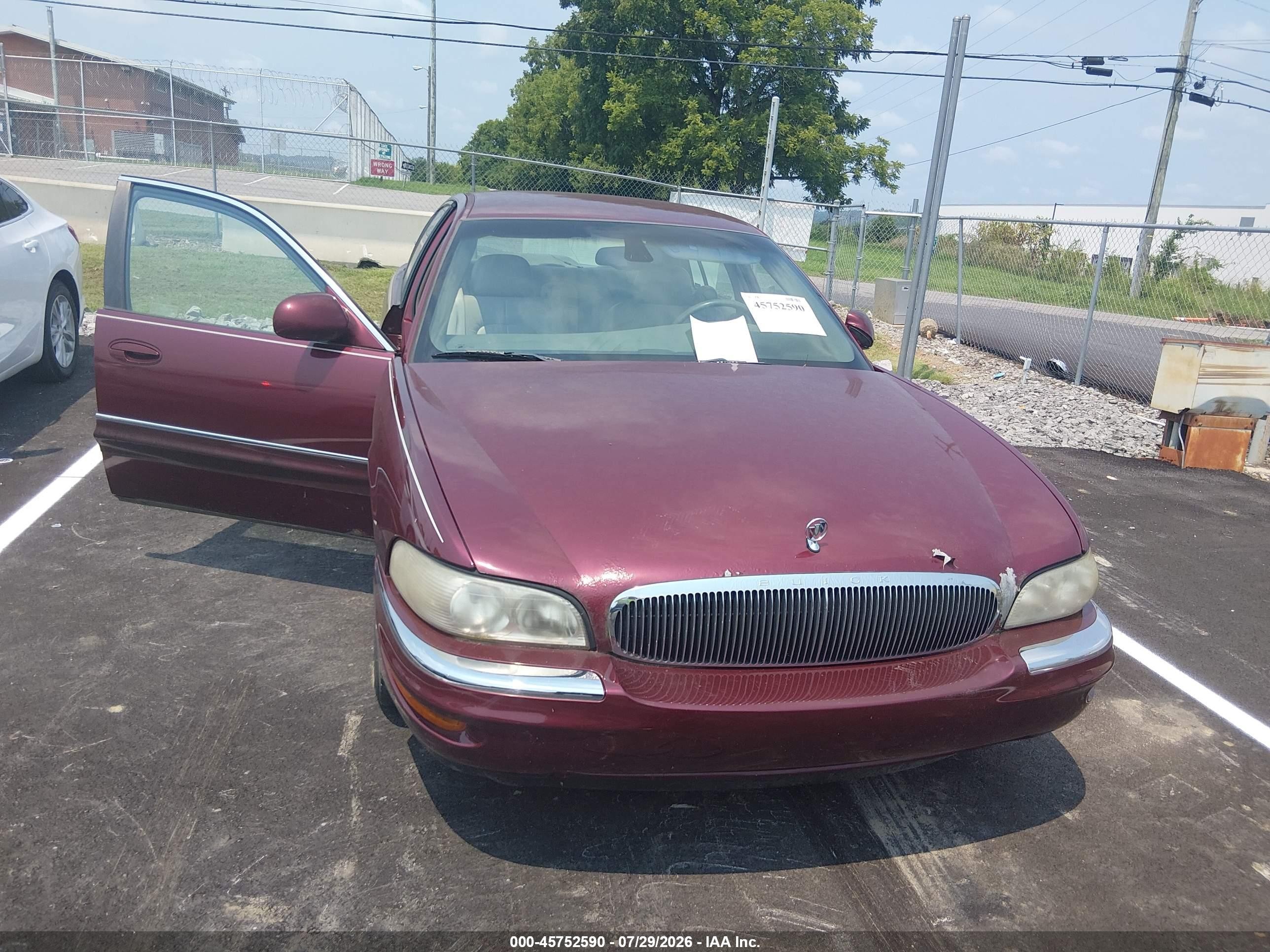 2001 Buick Park Avenue   Burgundy vin: 1G4CW54K514196270