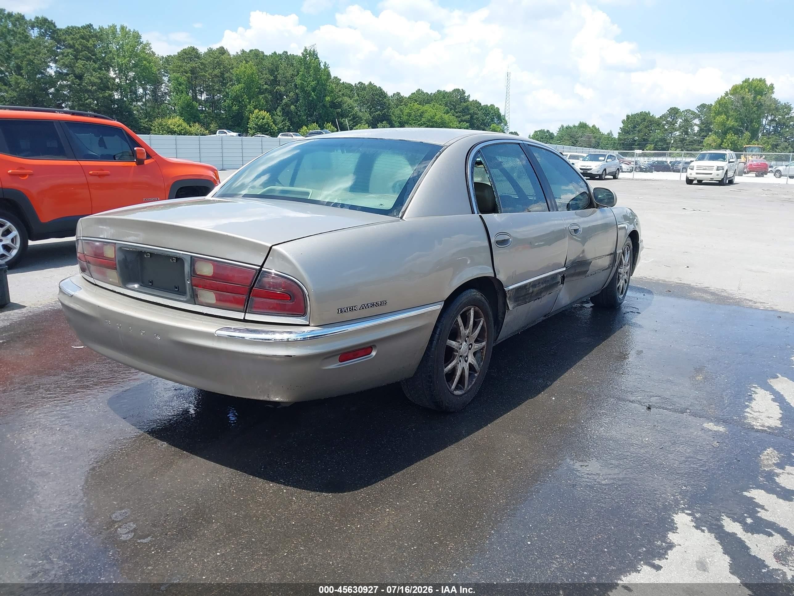 2002 Buick Park Avenue   Tan vin: 1G4CW54K824105140