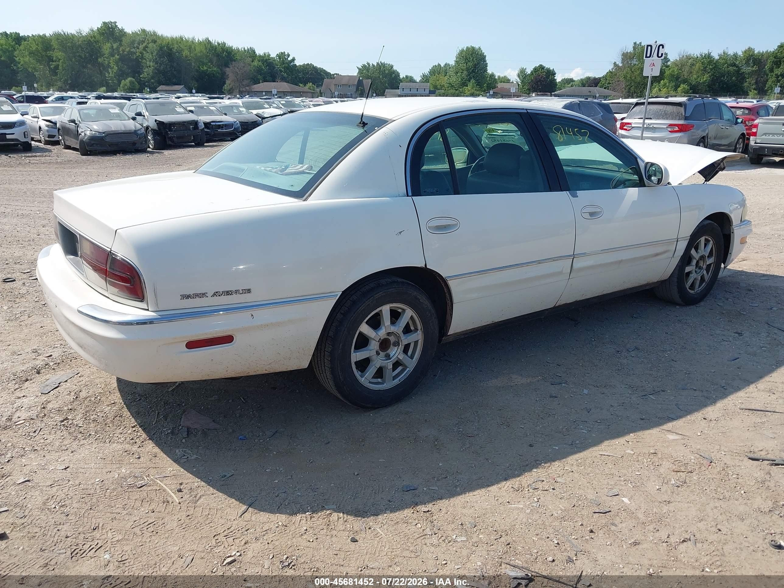 2001 Buick Park Avenue   White vin: 1G4CW54KX14173776