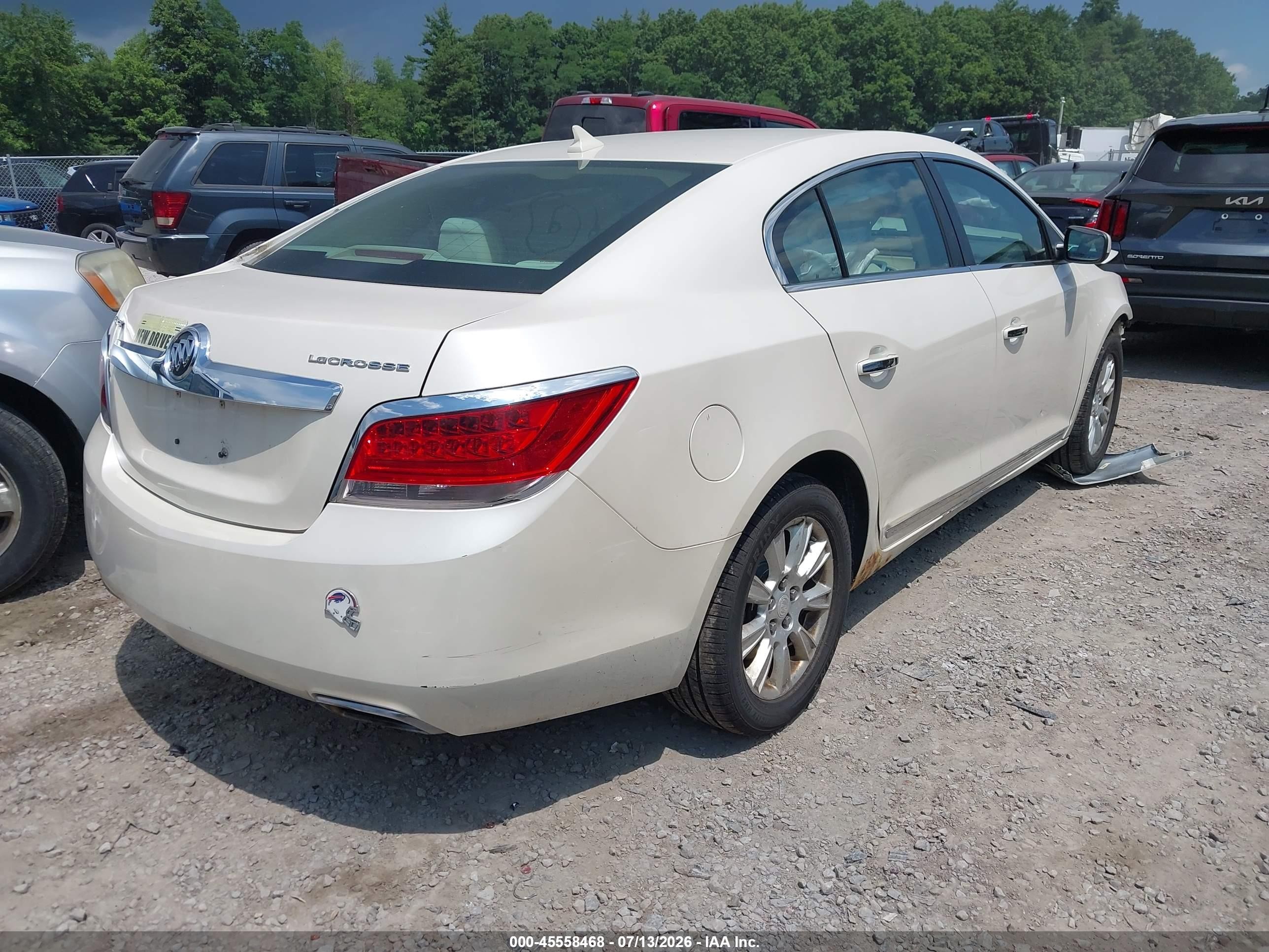 2013 Buick Lacrosse   White vin: 1G4GA5E33DF227841