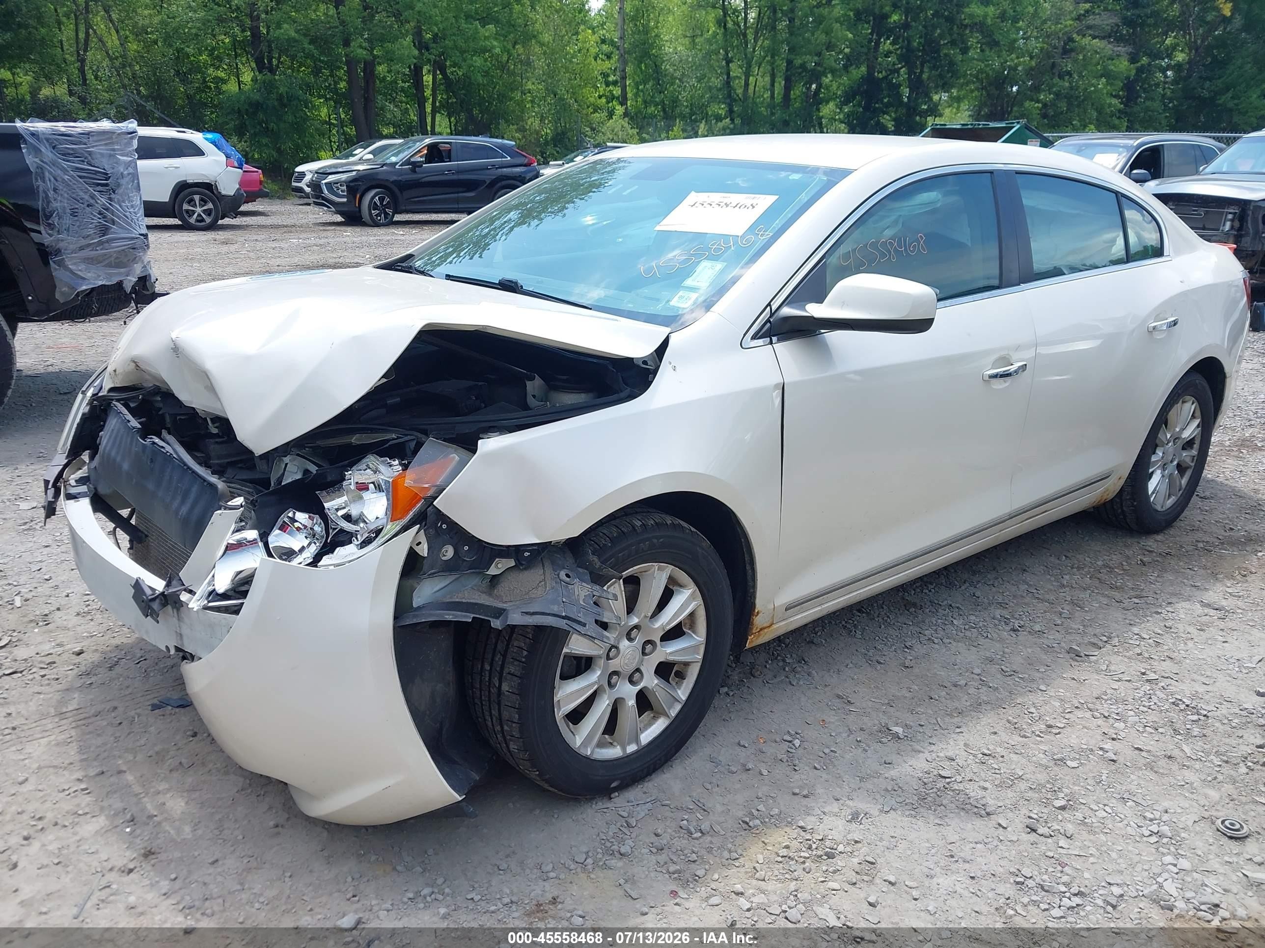 2013 Buick Lacrosse   White vin: 1G4GA5E33DF227841