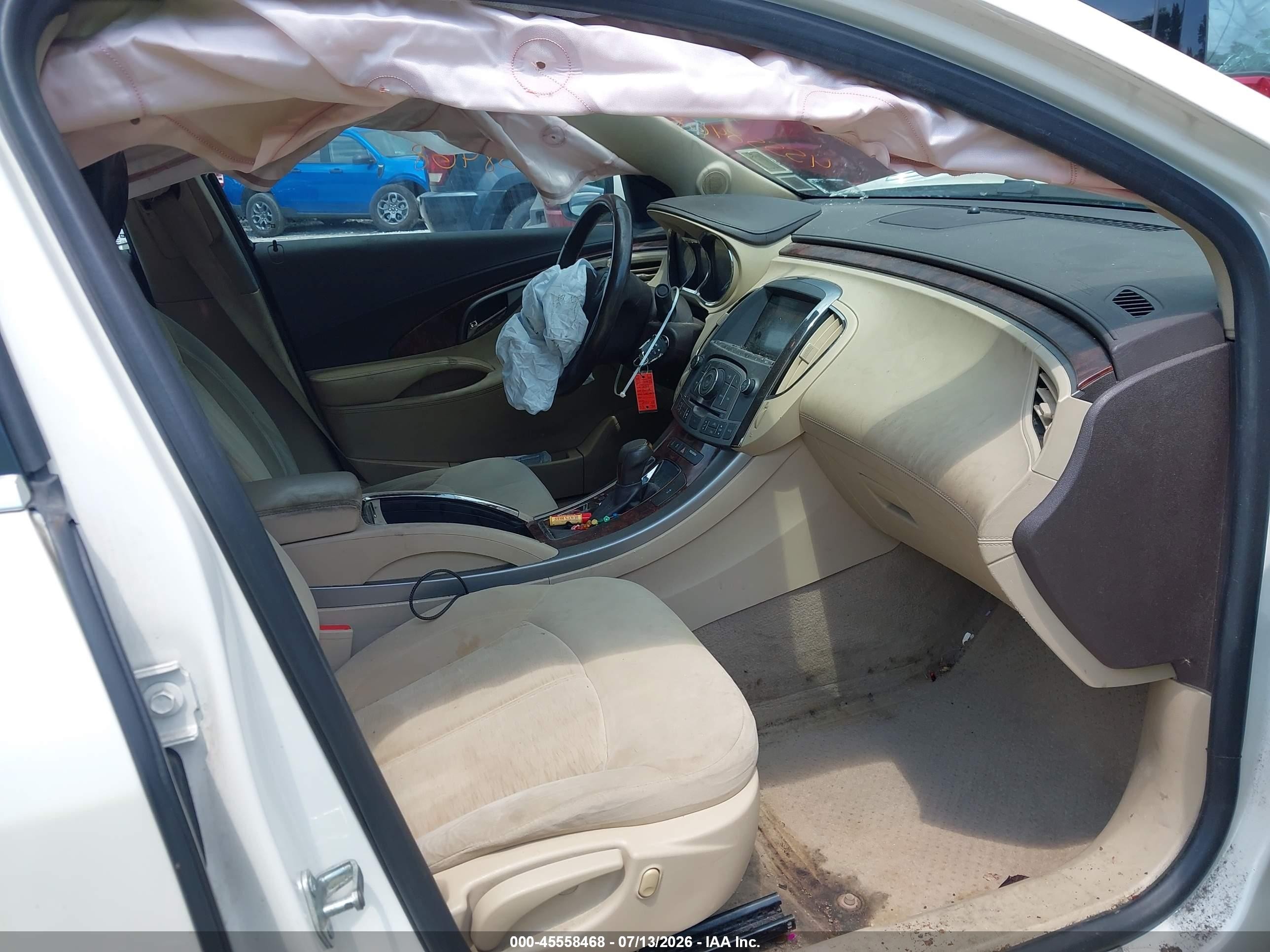 2013 Buick Lacrosse   White vin: 1G4GA5E33DF227841
