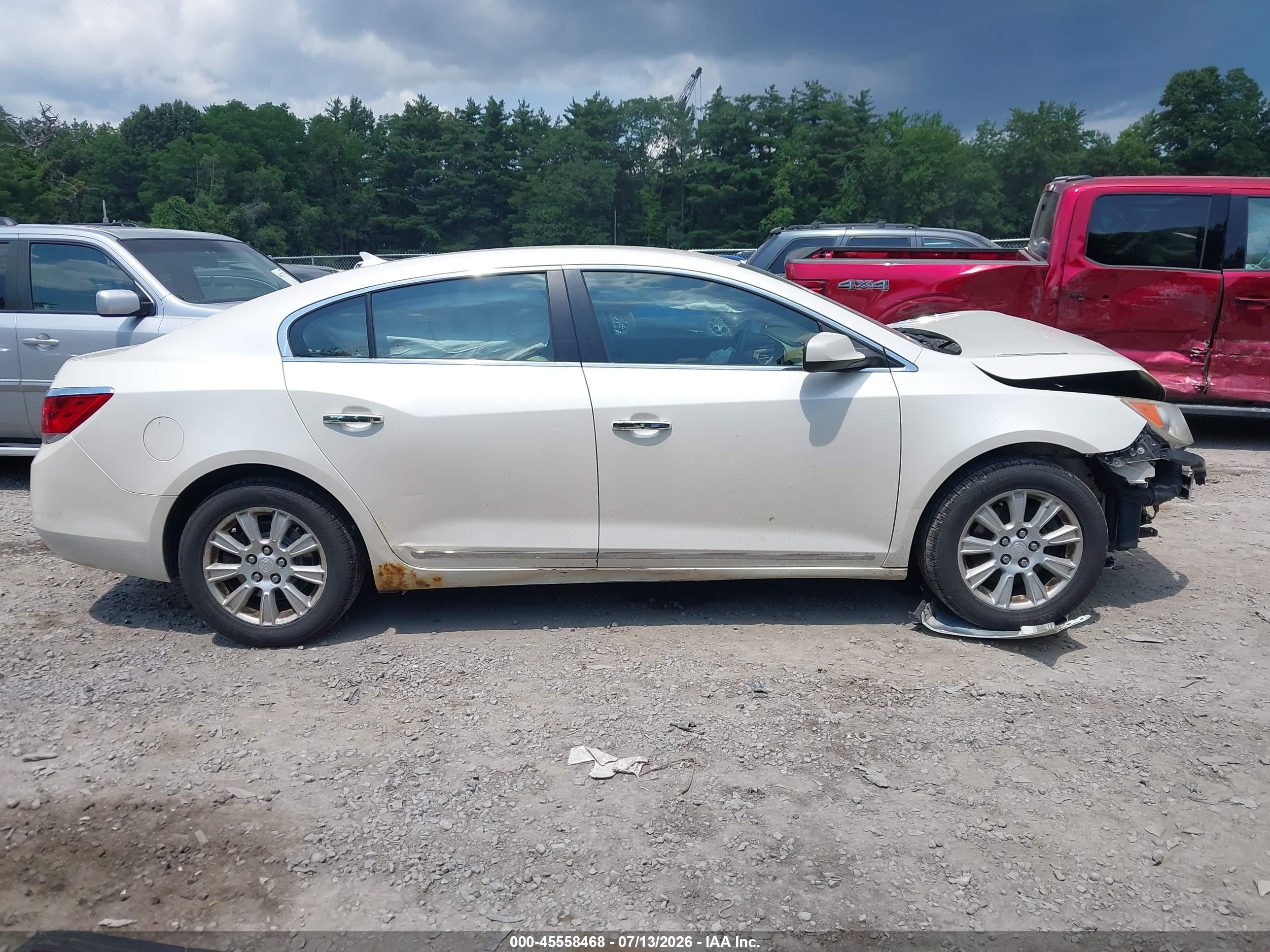 2013 Buick Lacrosse   White vin: 1G4GA5E33DF227841