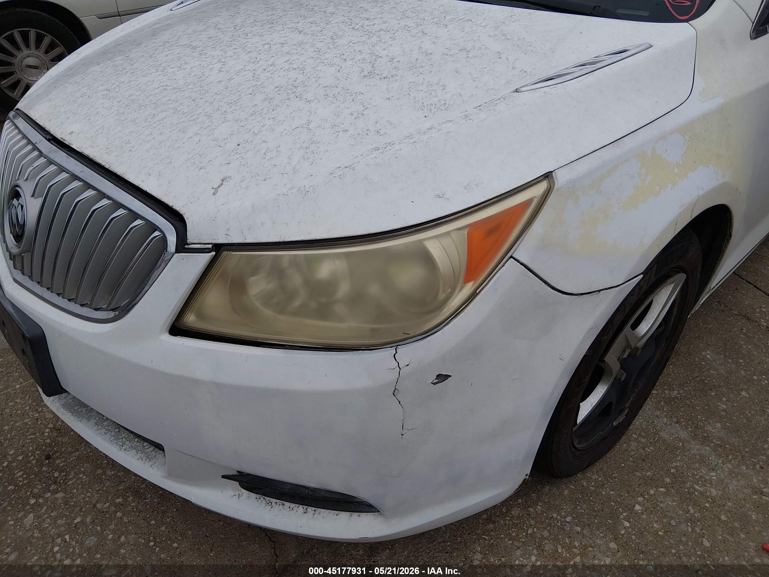 2011 Buick Lacrosse Cx White vin: 1G4GA5EC8BF178200
