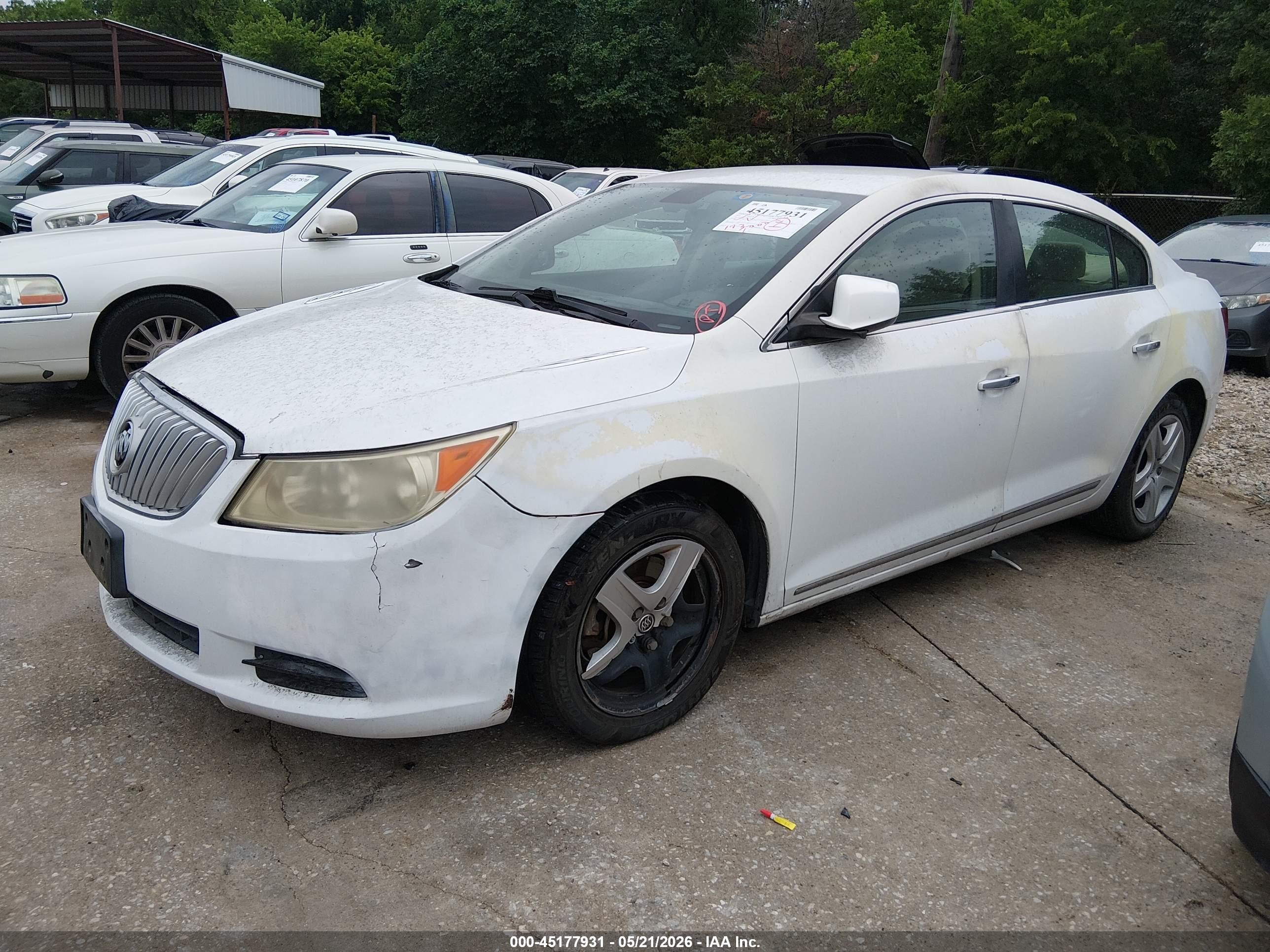 2011 Buick Lacrosse Cx White vin: 1G4GA5EC8BF178200