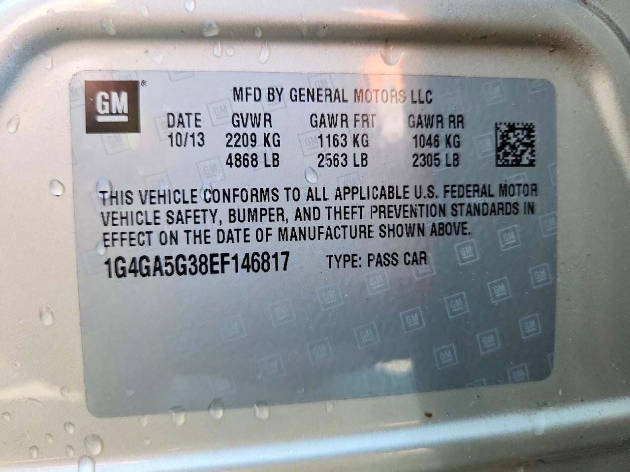 2014 Buick Lacrosse Бежевый vin: 1G4GA5G38EF146817
