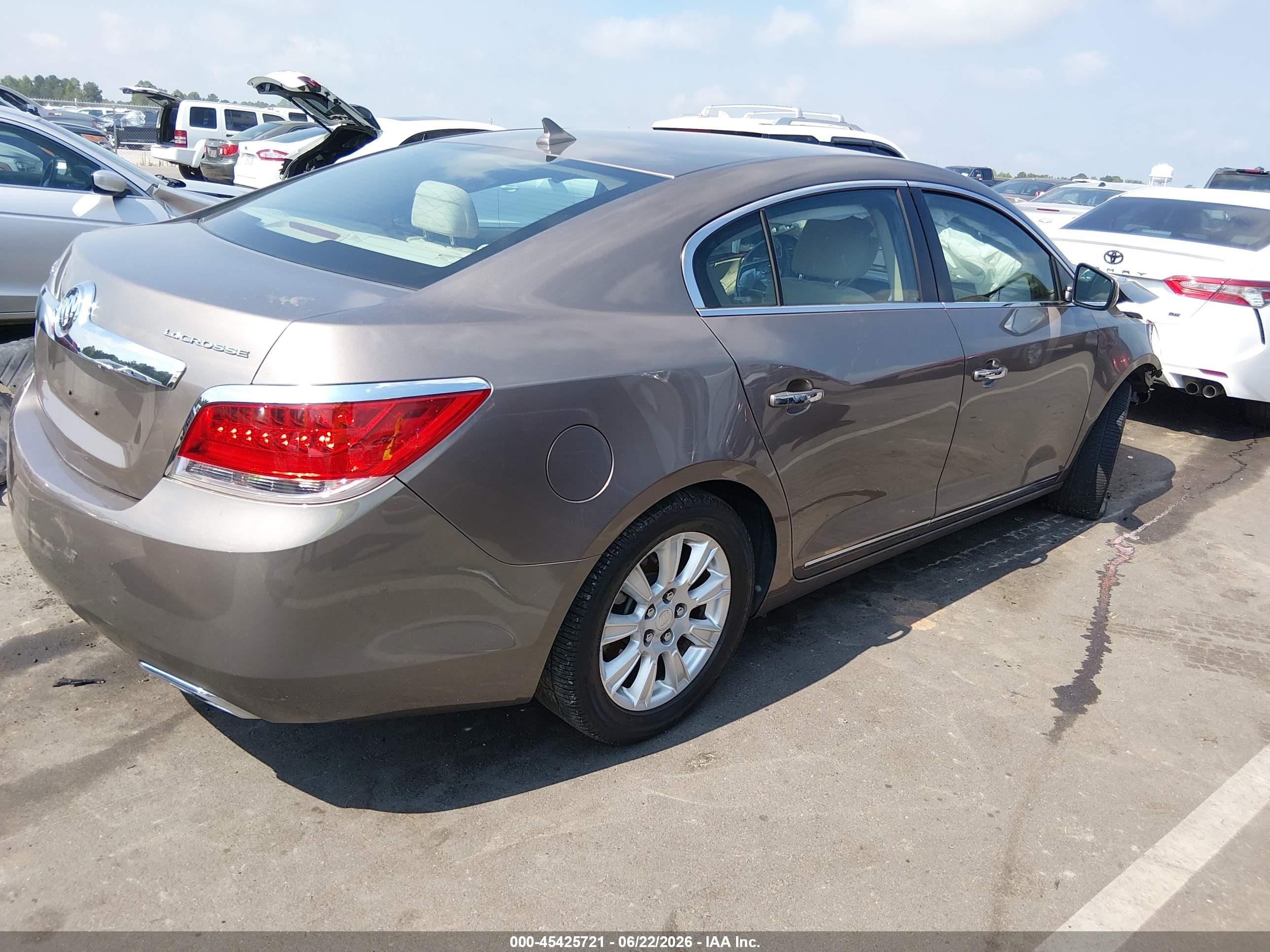 2012 Buick Lacrosse Convenience Group Beige vin: 1G4GB5E36CF339934