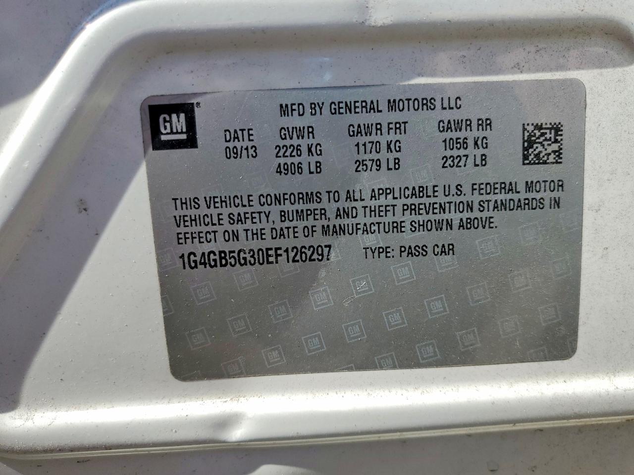 2014 Buick Lacrosse Cream vin: 1G4GB5G30EF126297