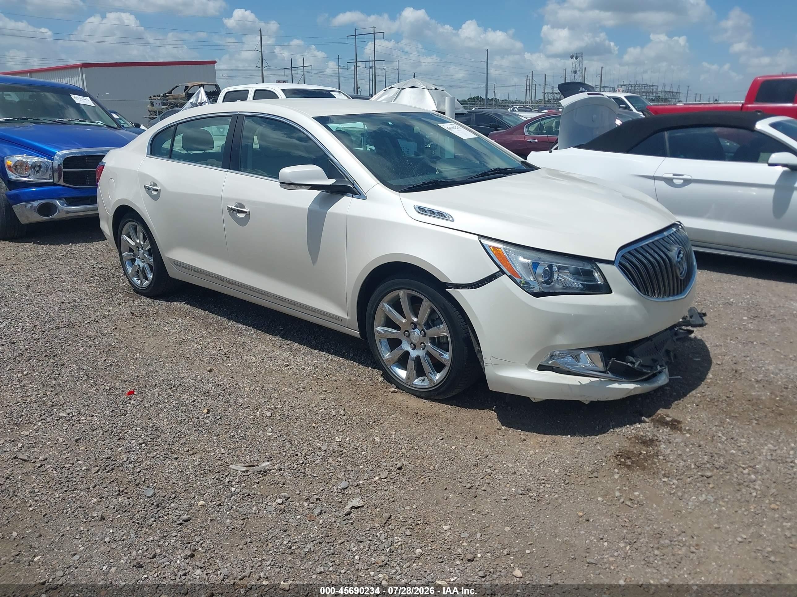 2014 Buick Lacrosse Leather Group Белый vin: 1G4GB5G30EF228733