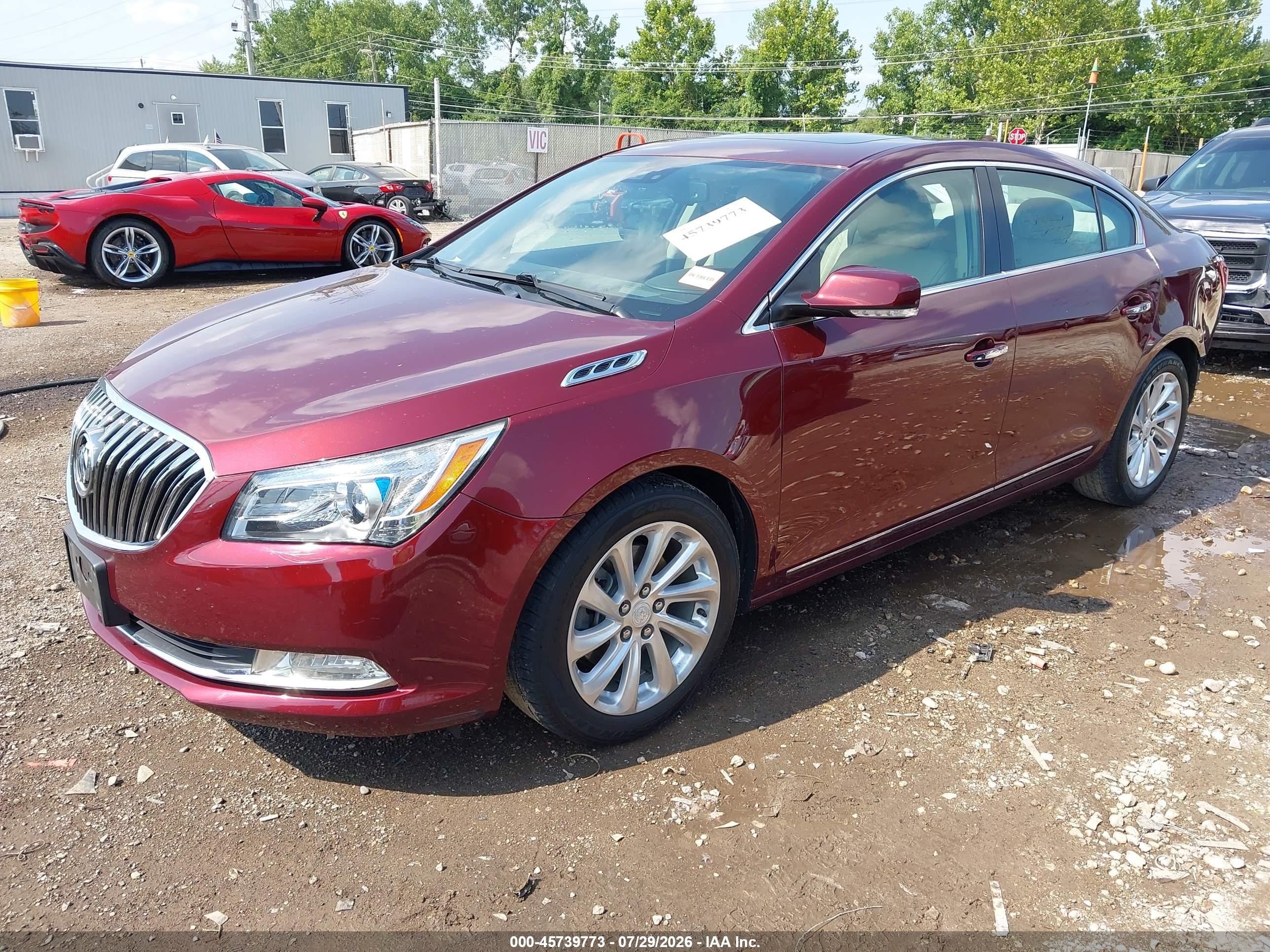 2015 Buick Lacrosse Leather Maroon vin: 1G4GB5G32FF189323