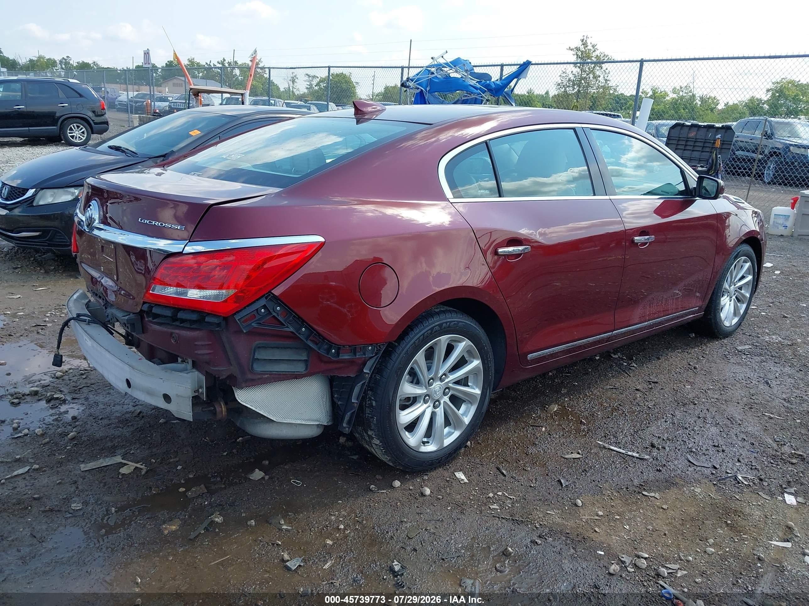 2015 Buick Lacrosse Leather Maroon vin: 1G4GB5G32FF189323