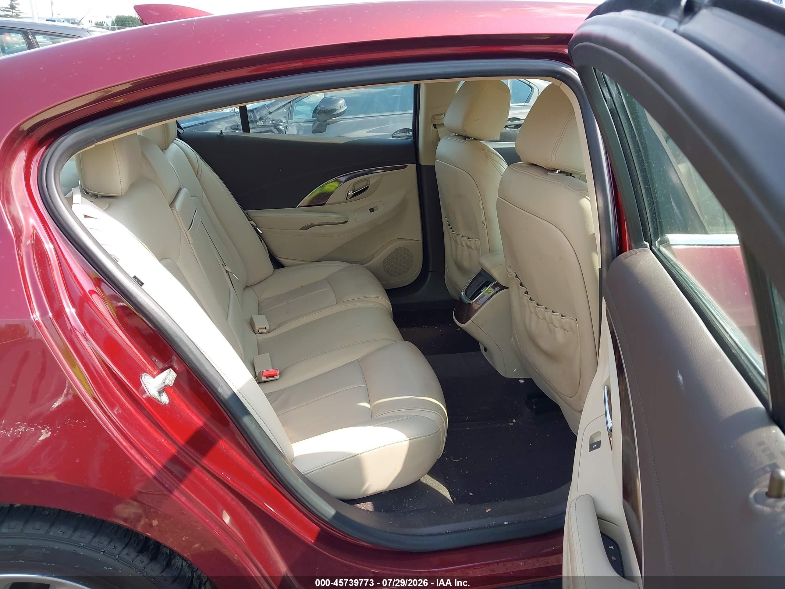 2015 Buick Lacrosse Leather Maroon vin: 1G4GB5G32FF189323