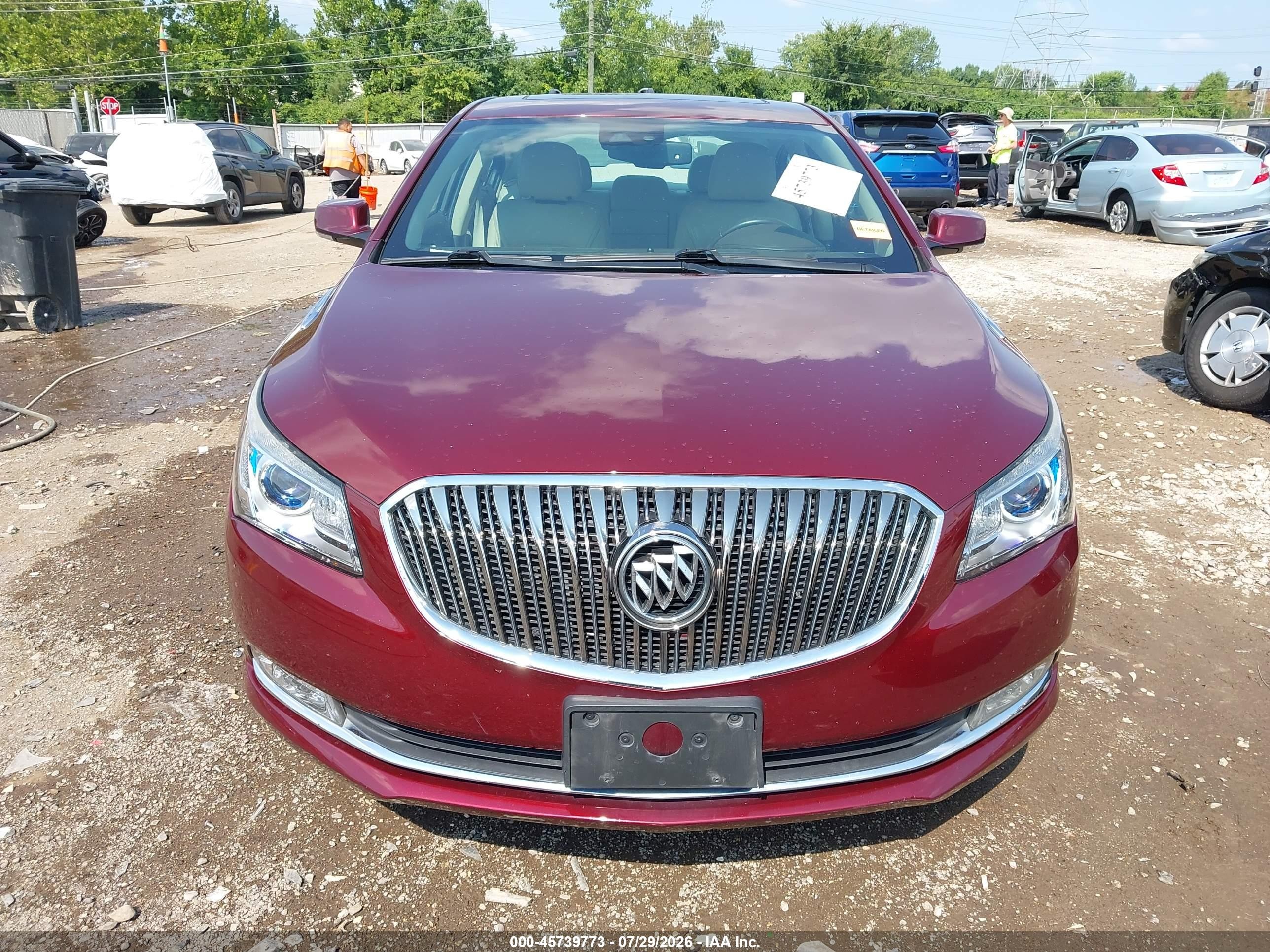 2015 Buick Lacrosse Leather Maroon vin: 1G4GB5G32FF189323