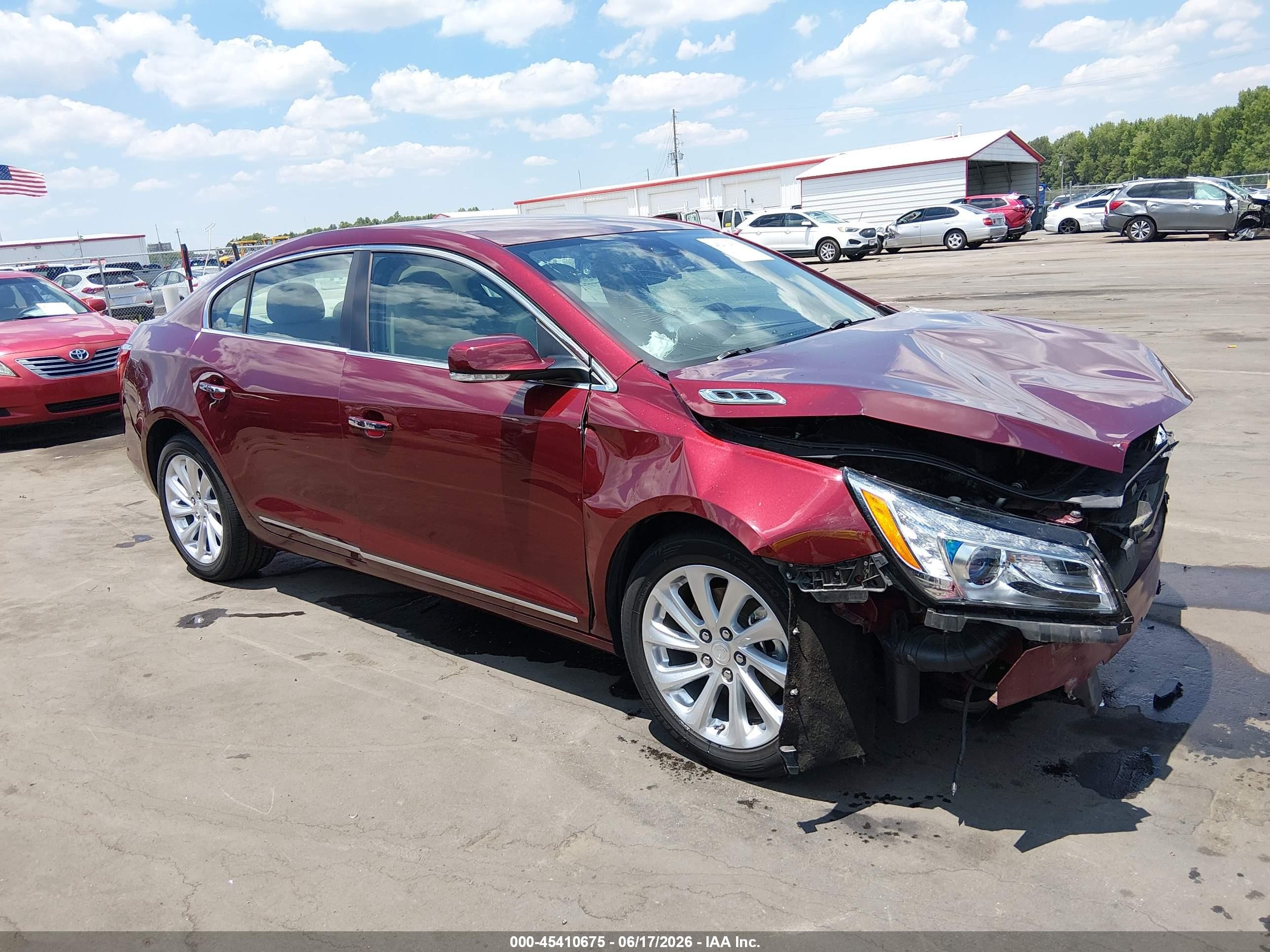 2015 Buick Lacrosse Leather Red vin: 1G4GB5G32FF242781
