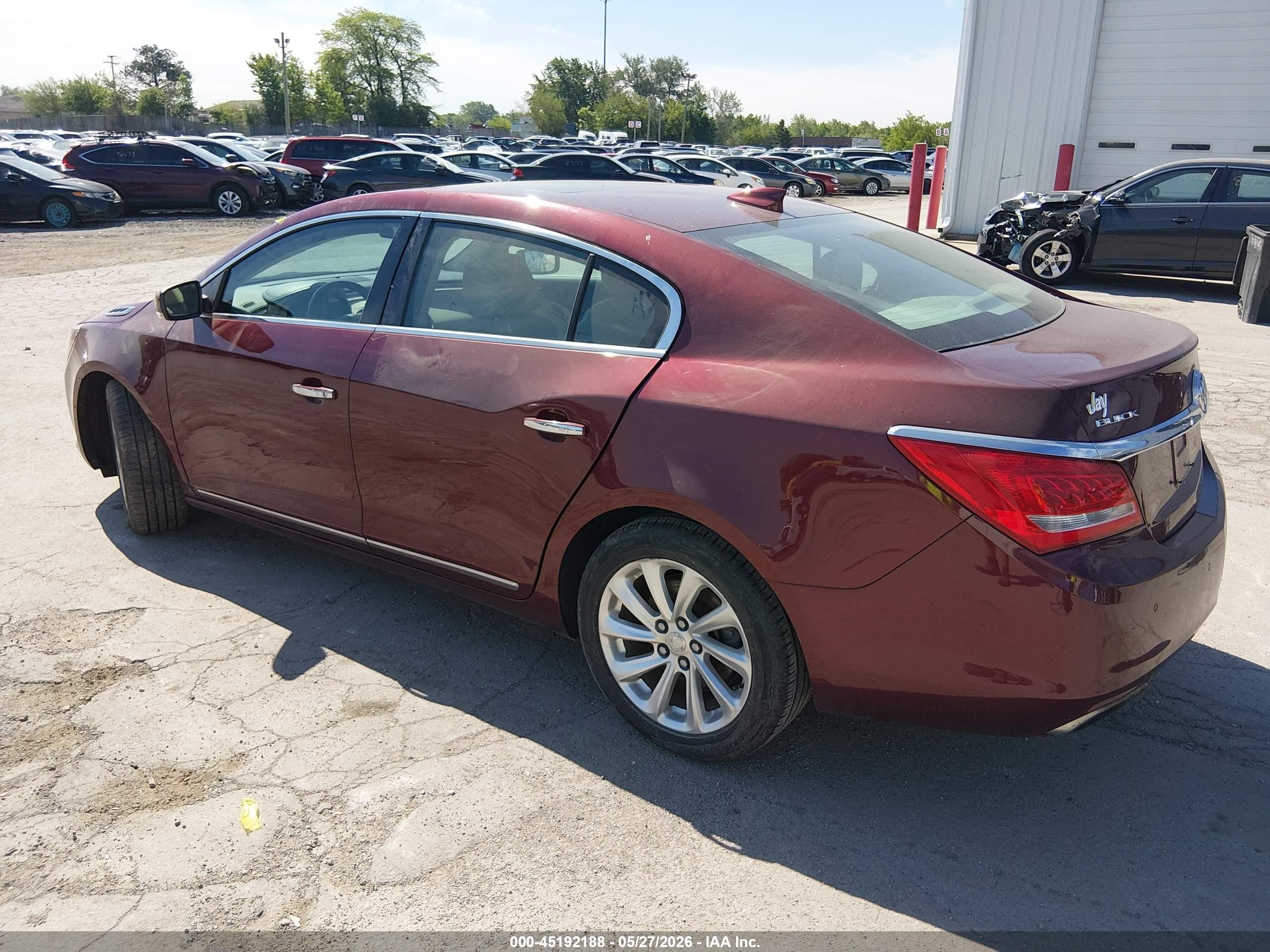 2015 Buick Lacrosse Leather Burgundy vin: 1G4GB5G34FF344826