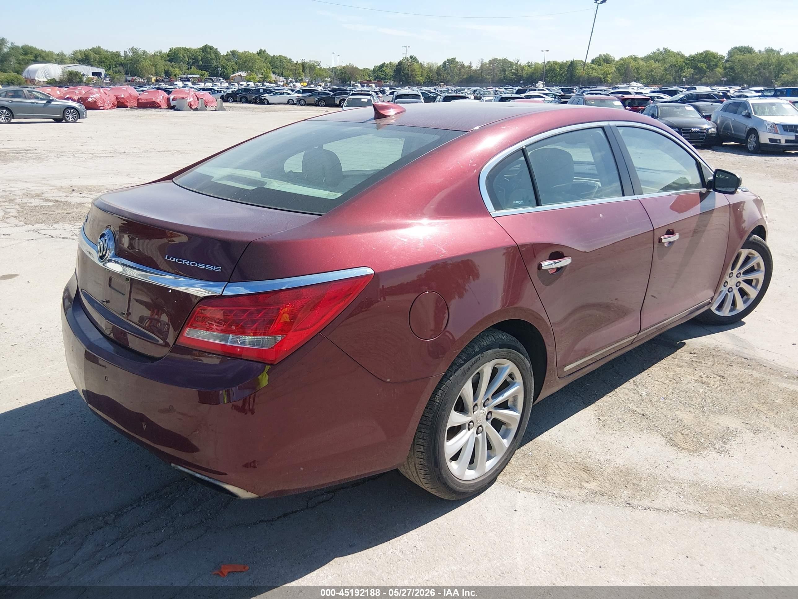 2015 Buick Lacrosse Leather Burgundy vin: 1G4GB5G34FF344826
