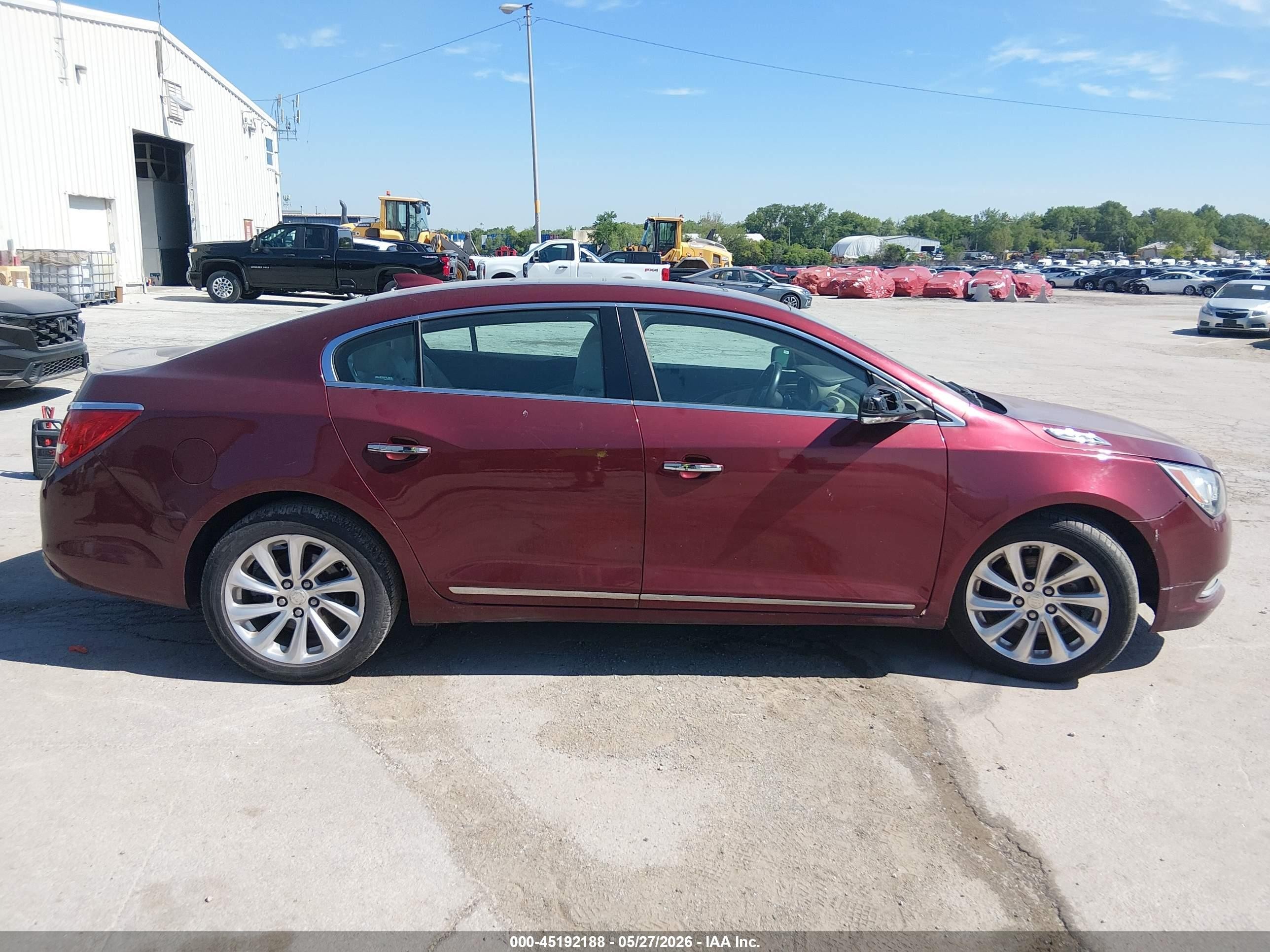 2015 Buick Lacrosse Leather Burgundy vin: 1G4GB5G34FF344826